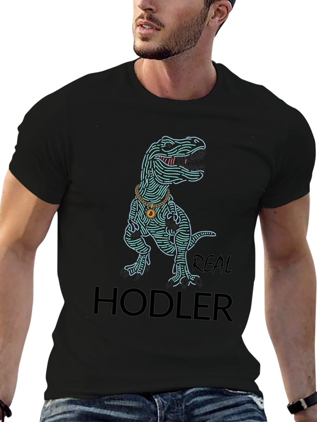 Dino HODLER T-Shirt - Crypto Style