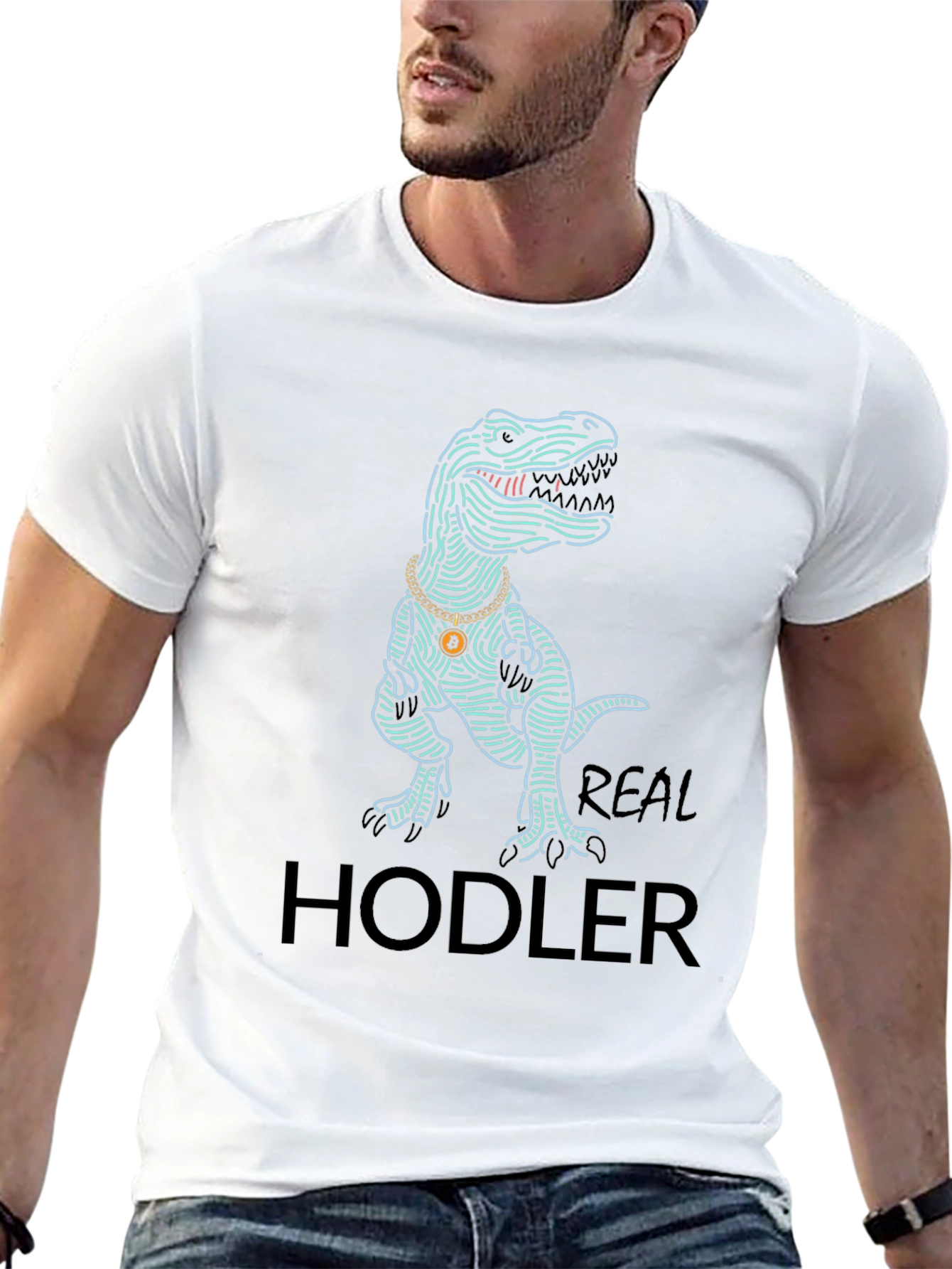 Dino HODLER T-Shirt - Crypto Style