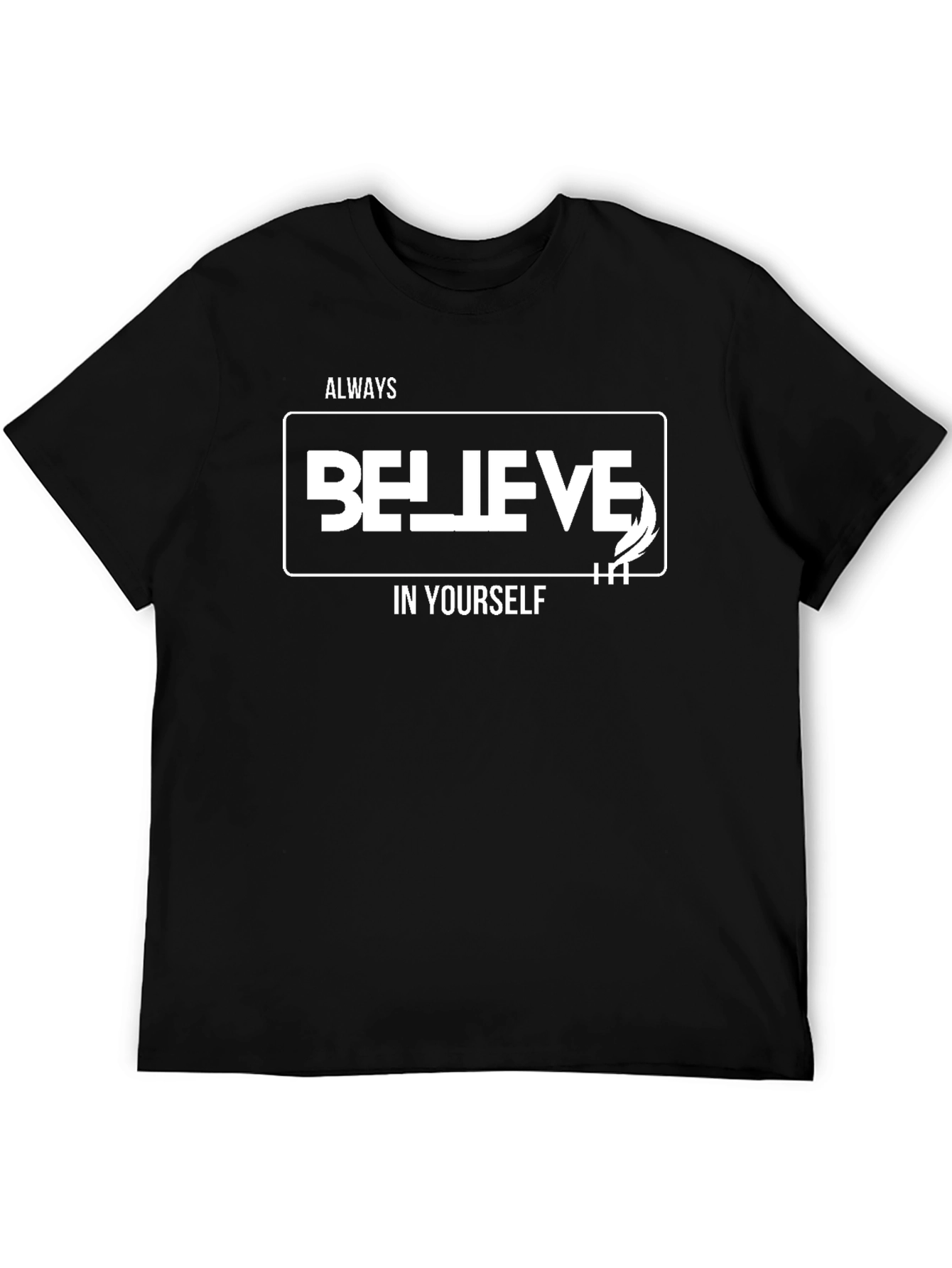 Believe in Yourself Black Graphic Tee
