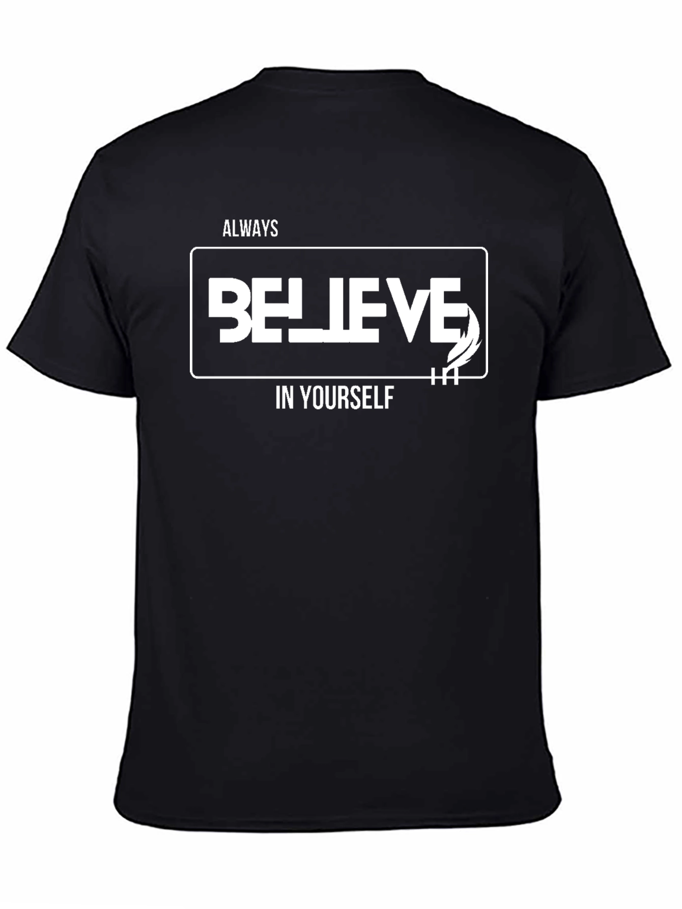 Believe in Yourself Black Graphic Tee