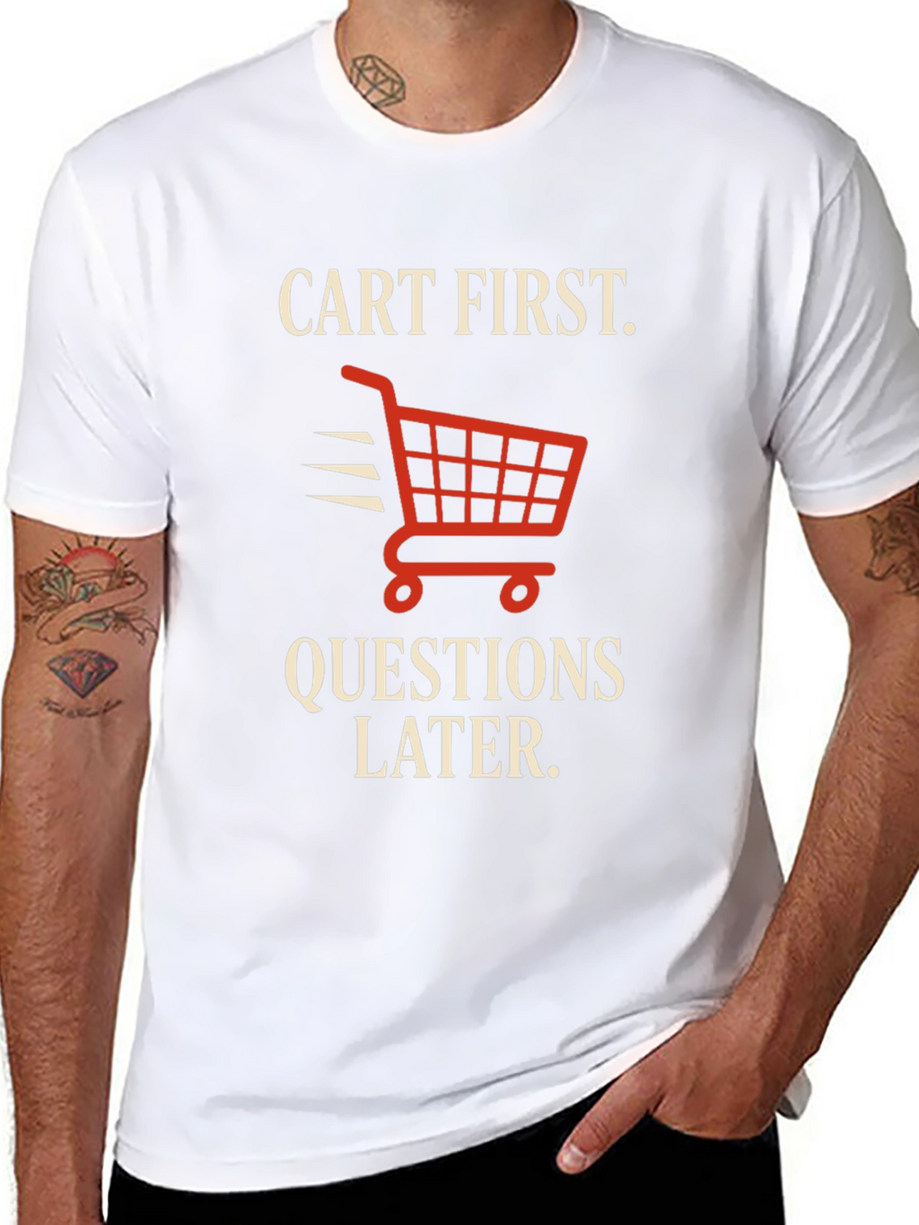 Cart First Funny Shopping T-Shirt