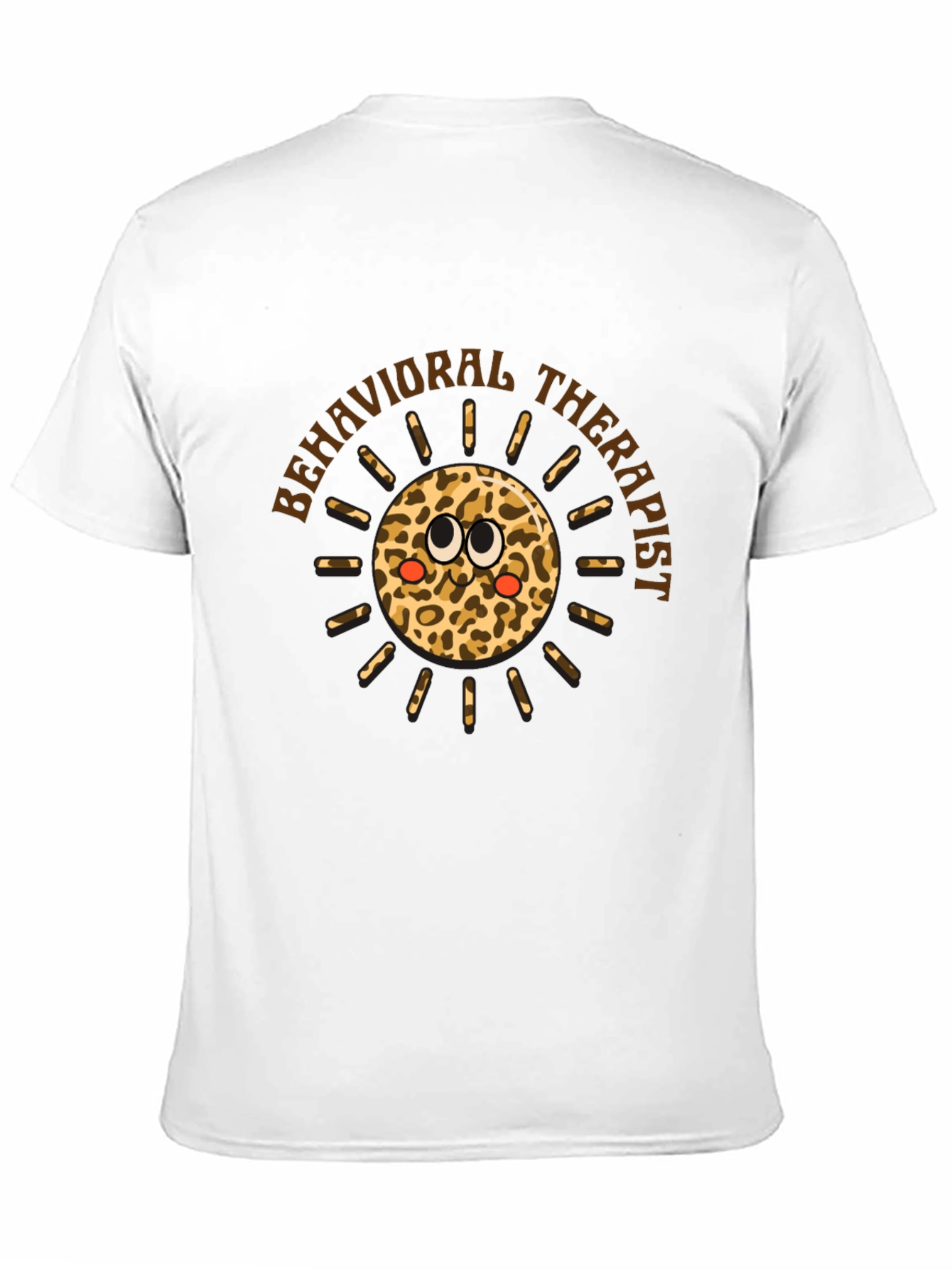Behavioral Therapist Leopard Print Sun Graphic Tee