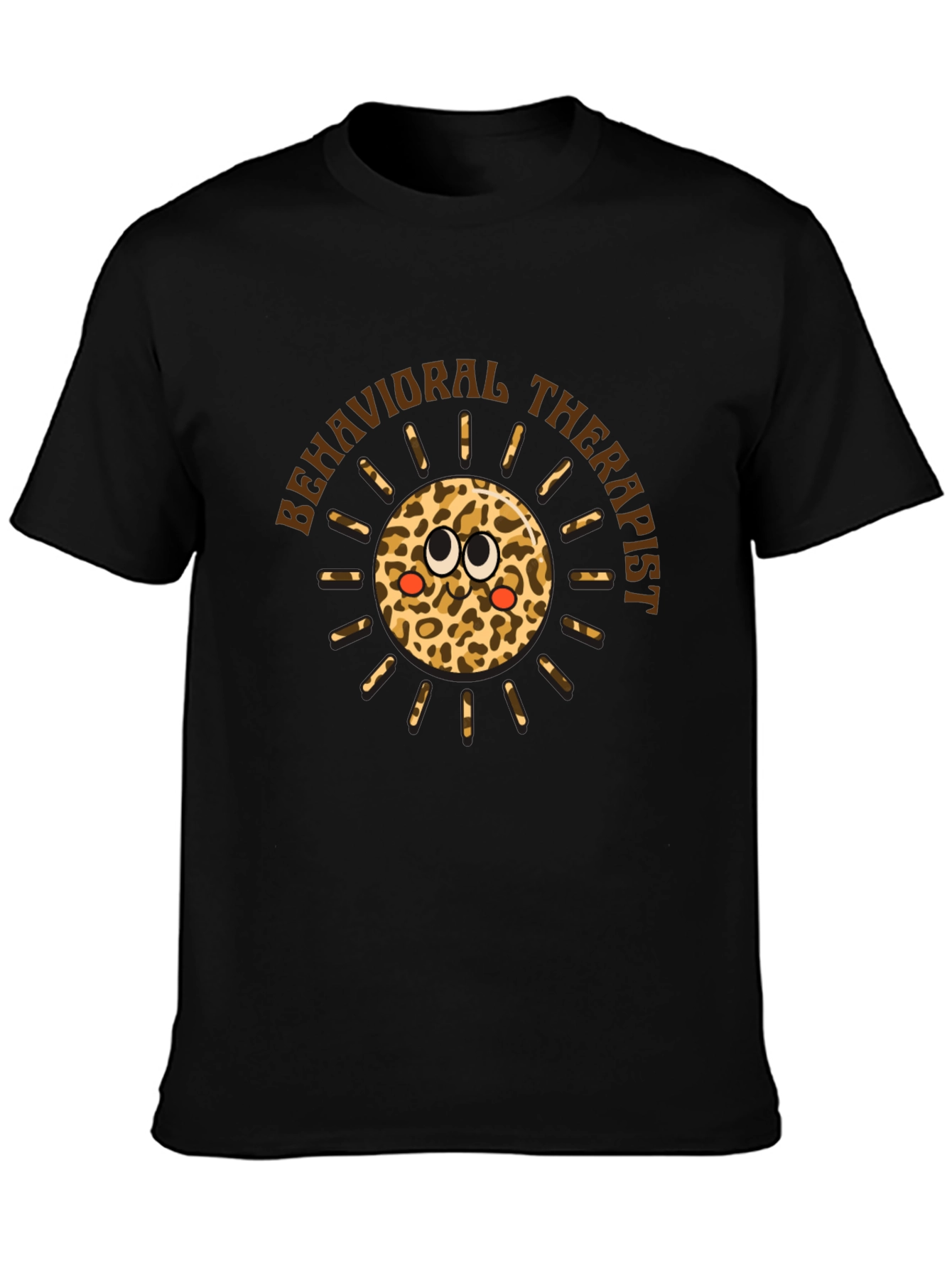 Behavioral Therapist Leopard Print Sun Graphic Tee