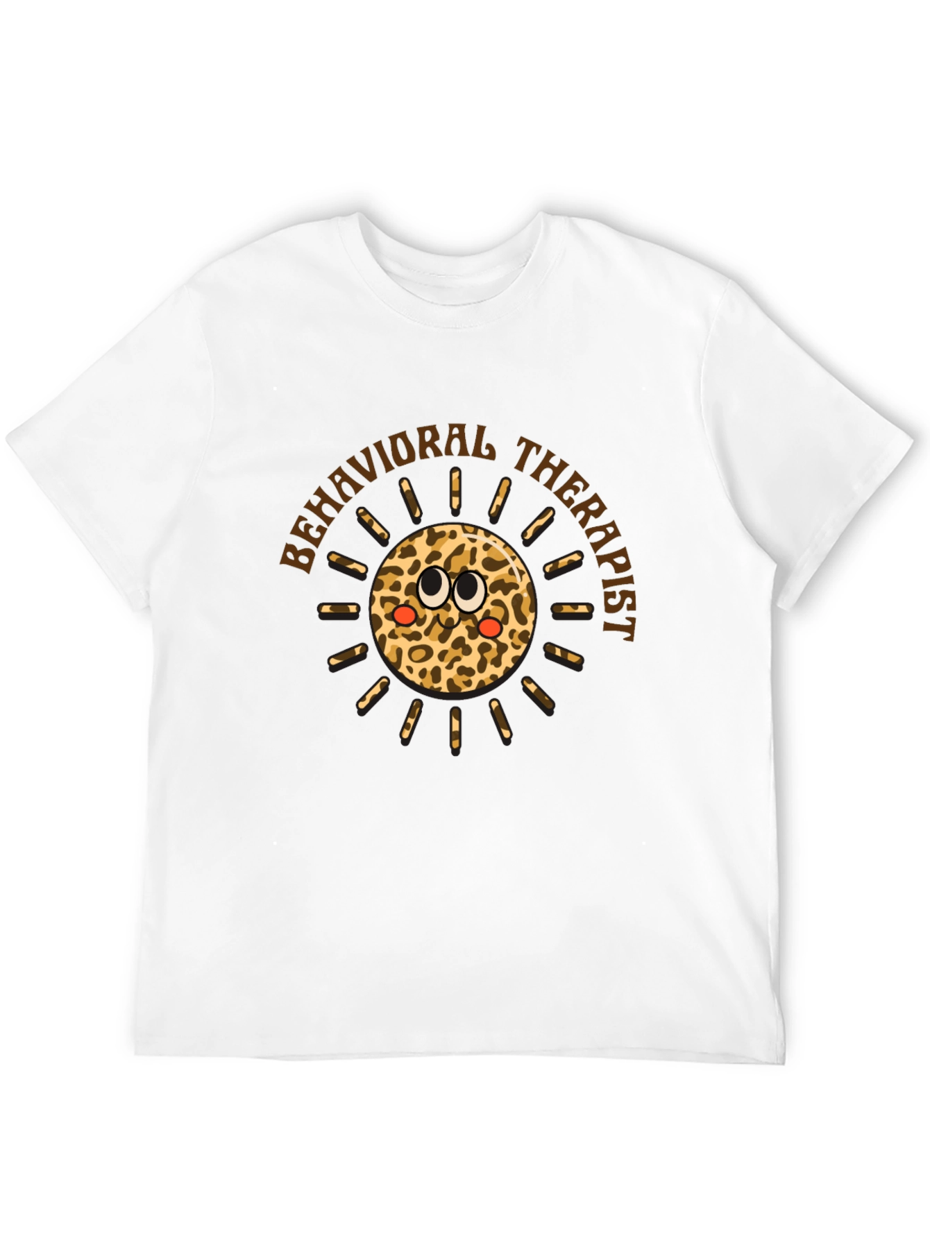 Behavioral Therapist Leopard Print Sun Graphic Tee
