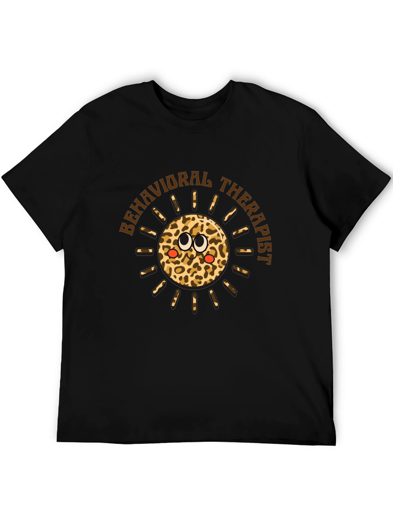 Behavioral Therapist Leopard Print Sun Graphic Tee
