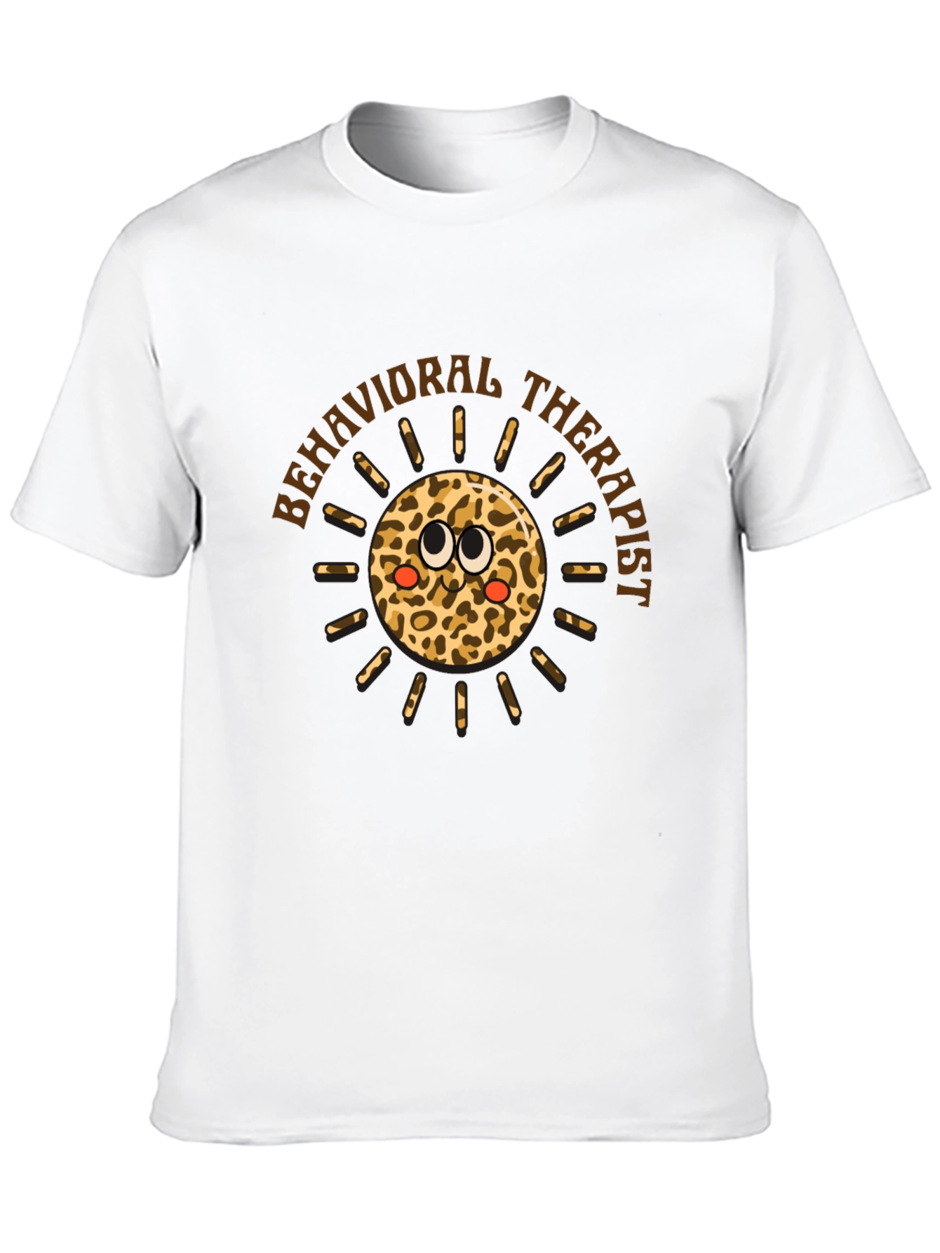 Behavioral Therapist Leopard Print Sun Graphic Tee