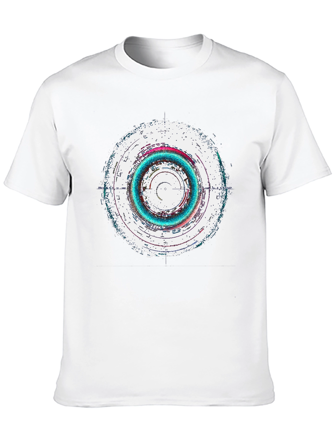 Abstract Circle Graphic Tee - Black