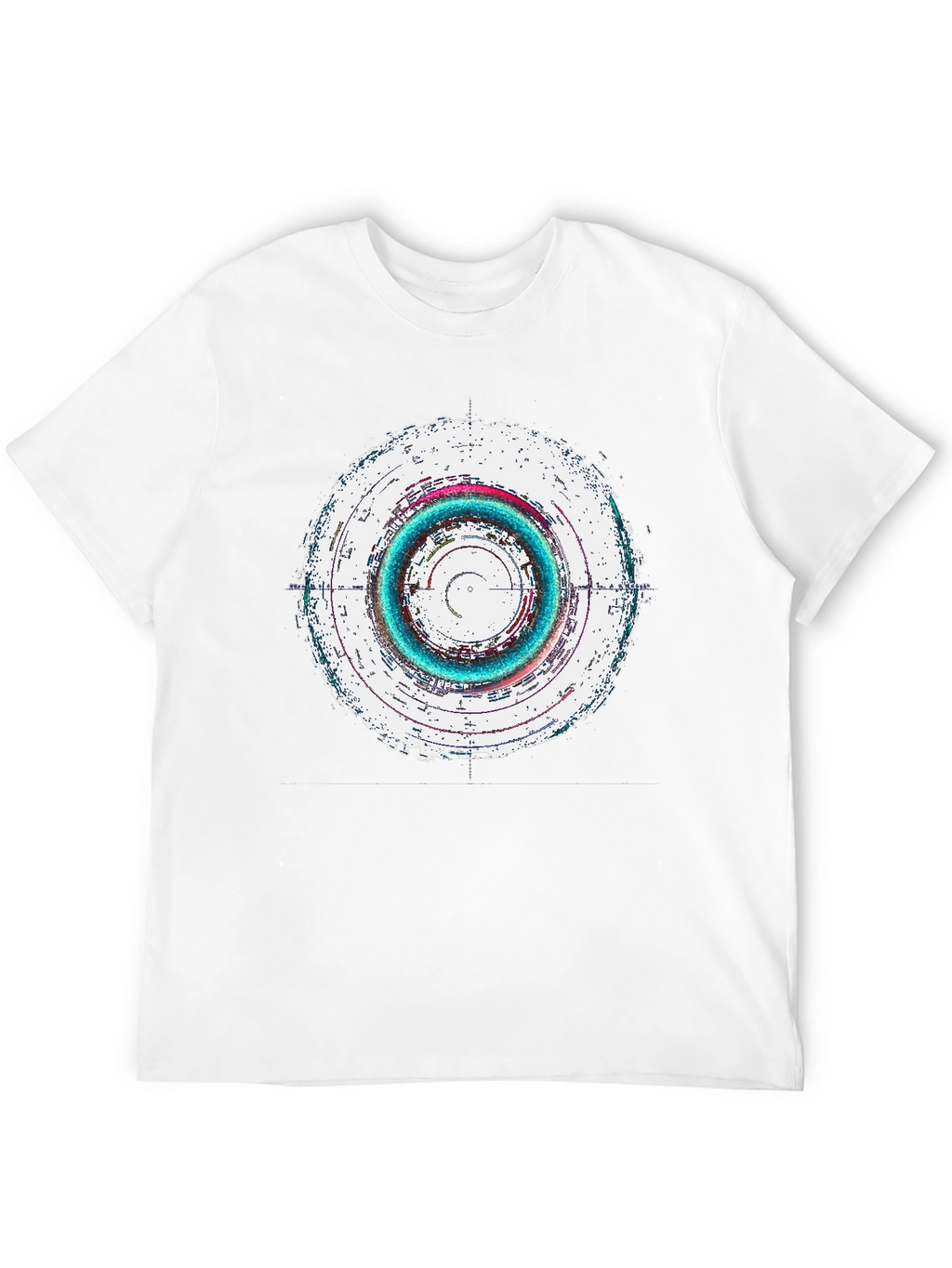 Abstract Circle Graphic Tee - Black