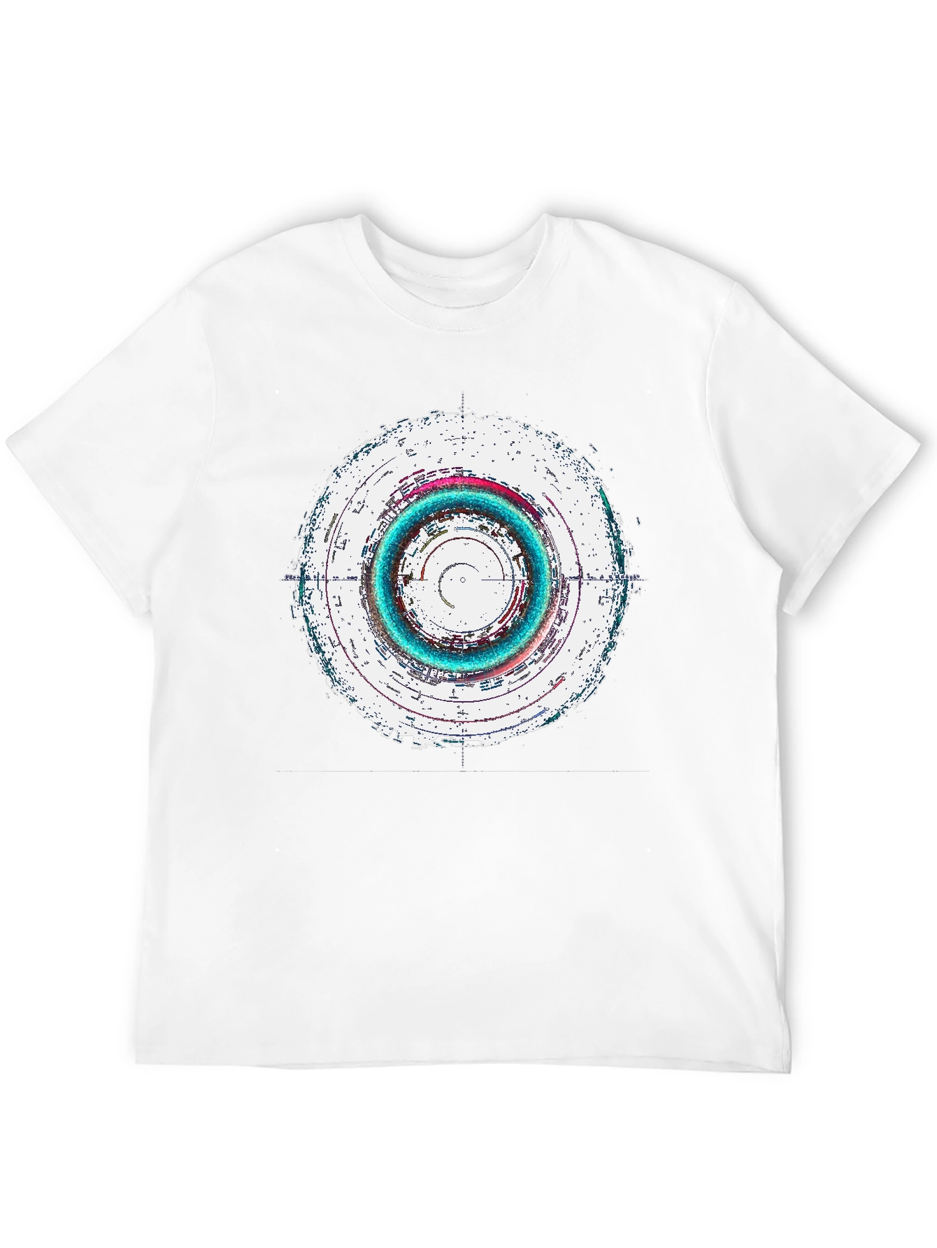 Abstract Circle Graphic Tee - Black