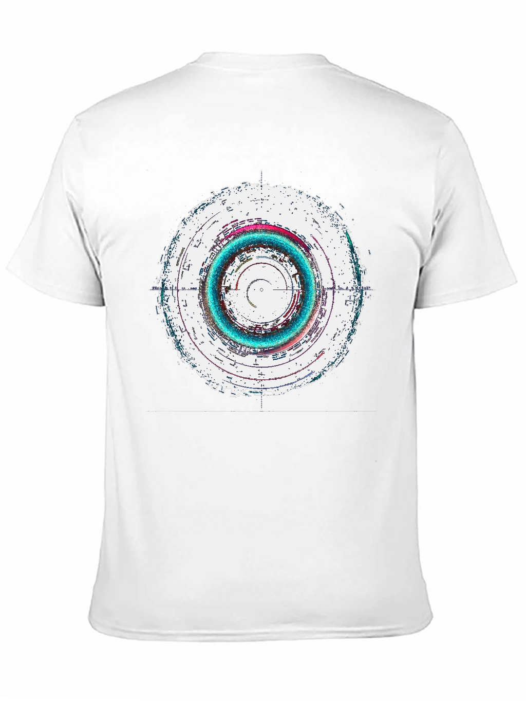 Abstract Circle Graphic Tee - Black
