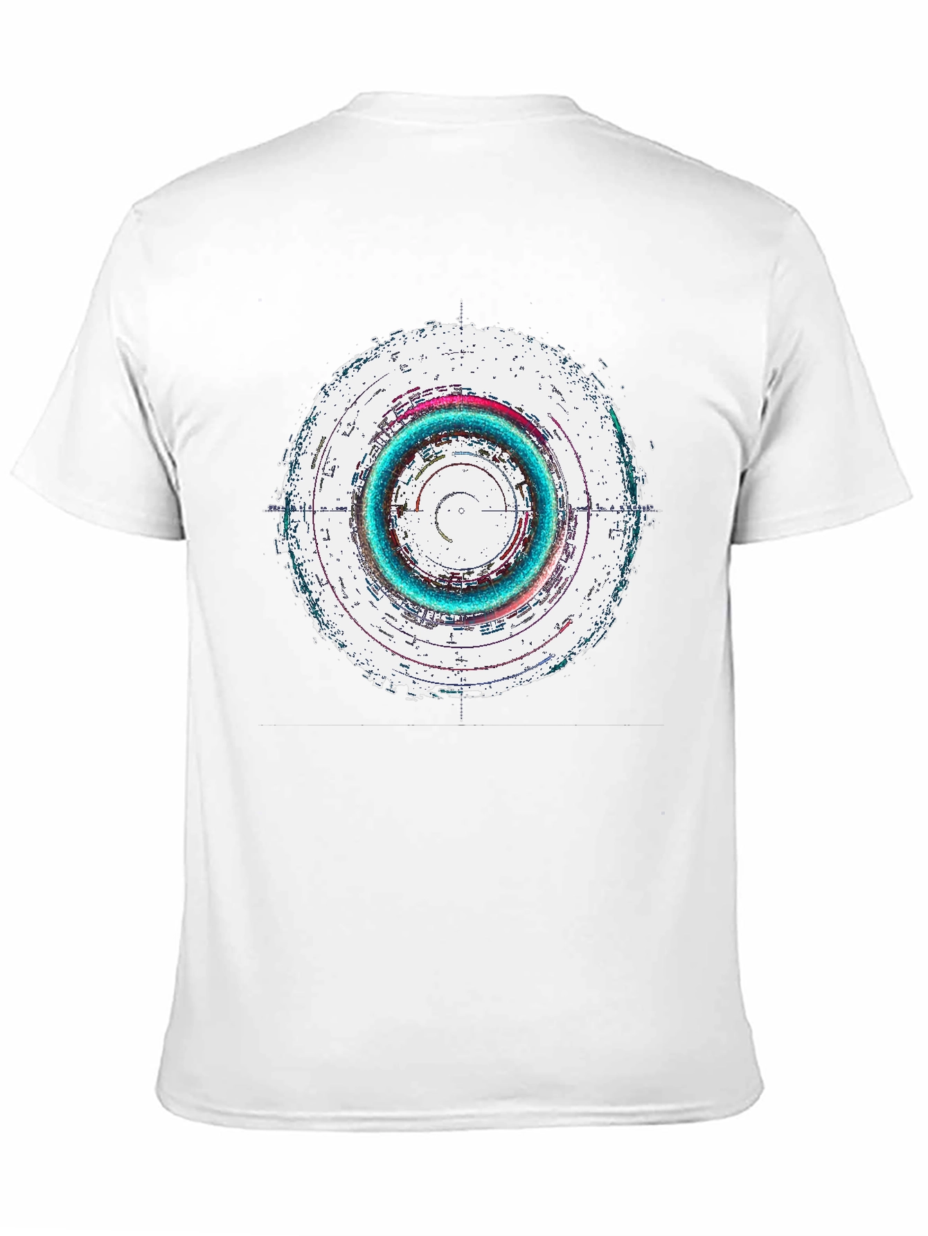 Abstract Circle Graphic Tee - Black