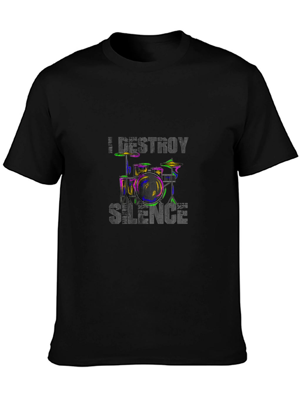 Destroy Silence Drum Set Graphic Tee