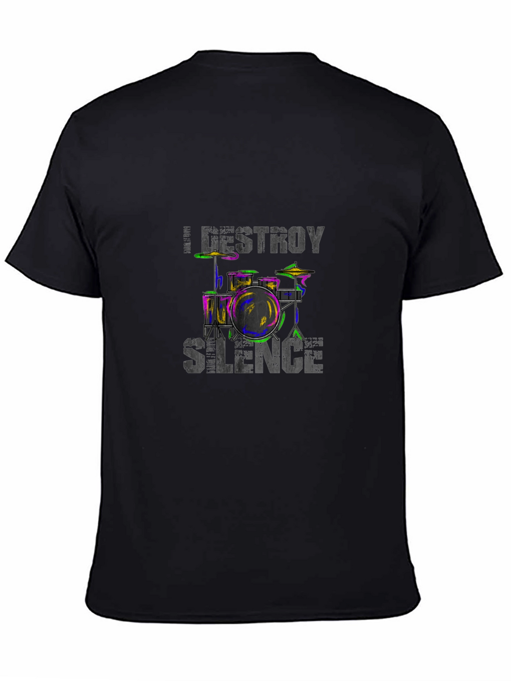 Destroy Silence Drum Set Graphic Tee