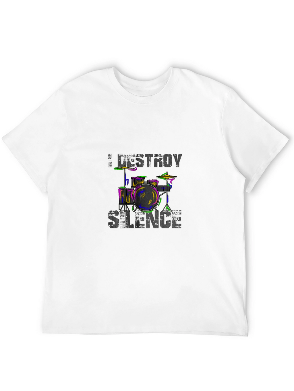 Destroy Silence Drum Set Graphic Tee