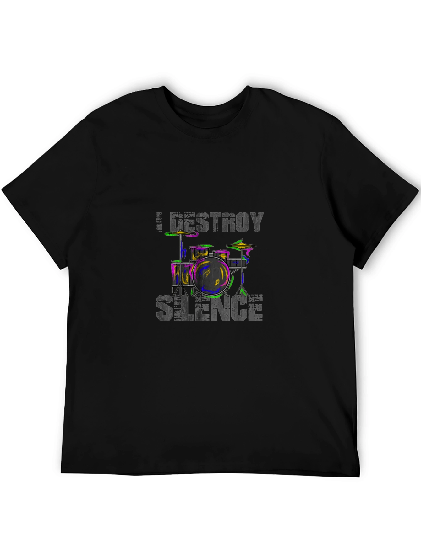 Destroy Silence Drum Set Graphic Tee