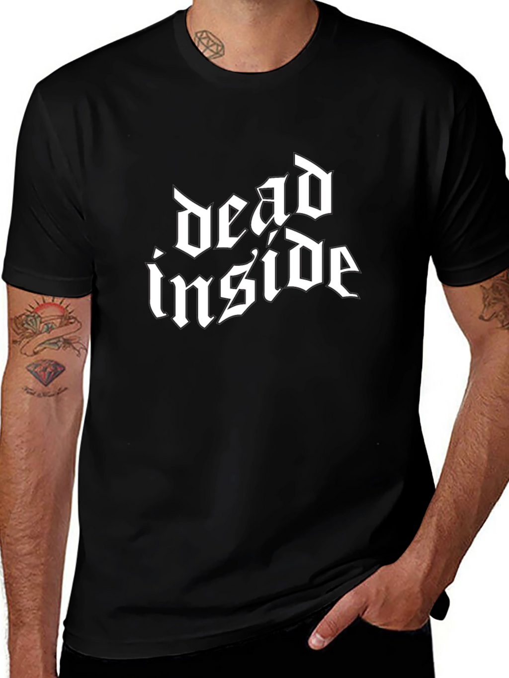 Dead Inside Gothic Style Black T-Shirt