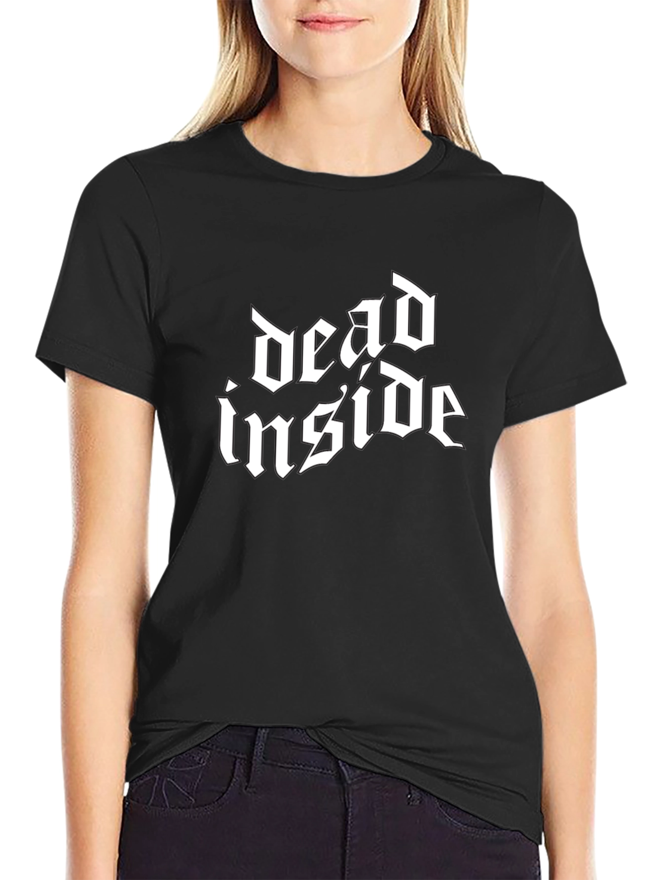 Dead Inside Gothic Style Black T-Shirt