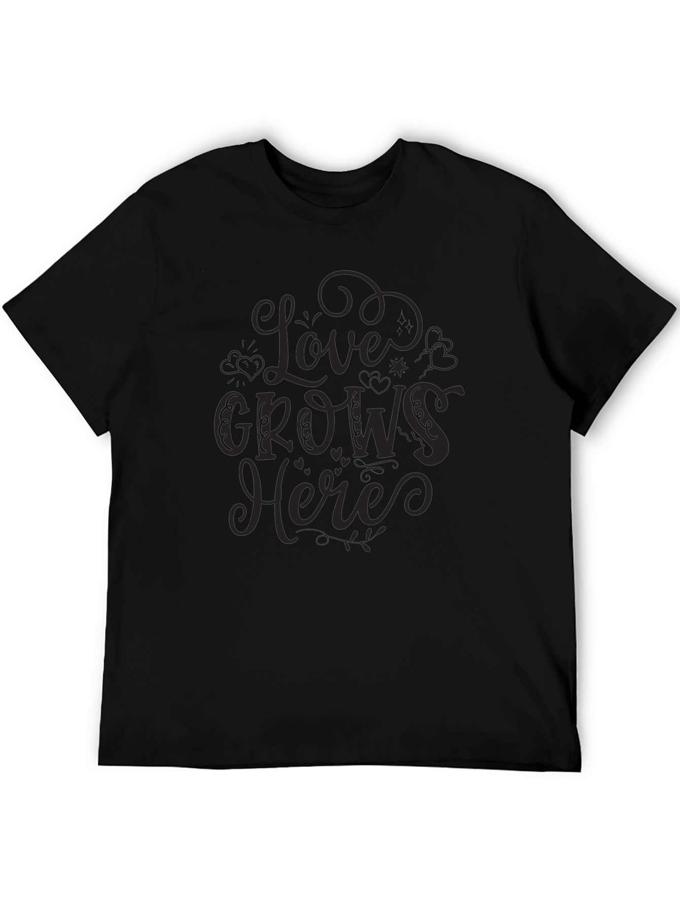 Love Grows Here Black Graphic Tee