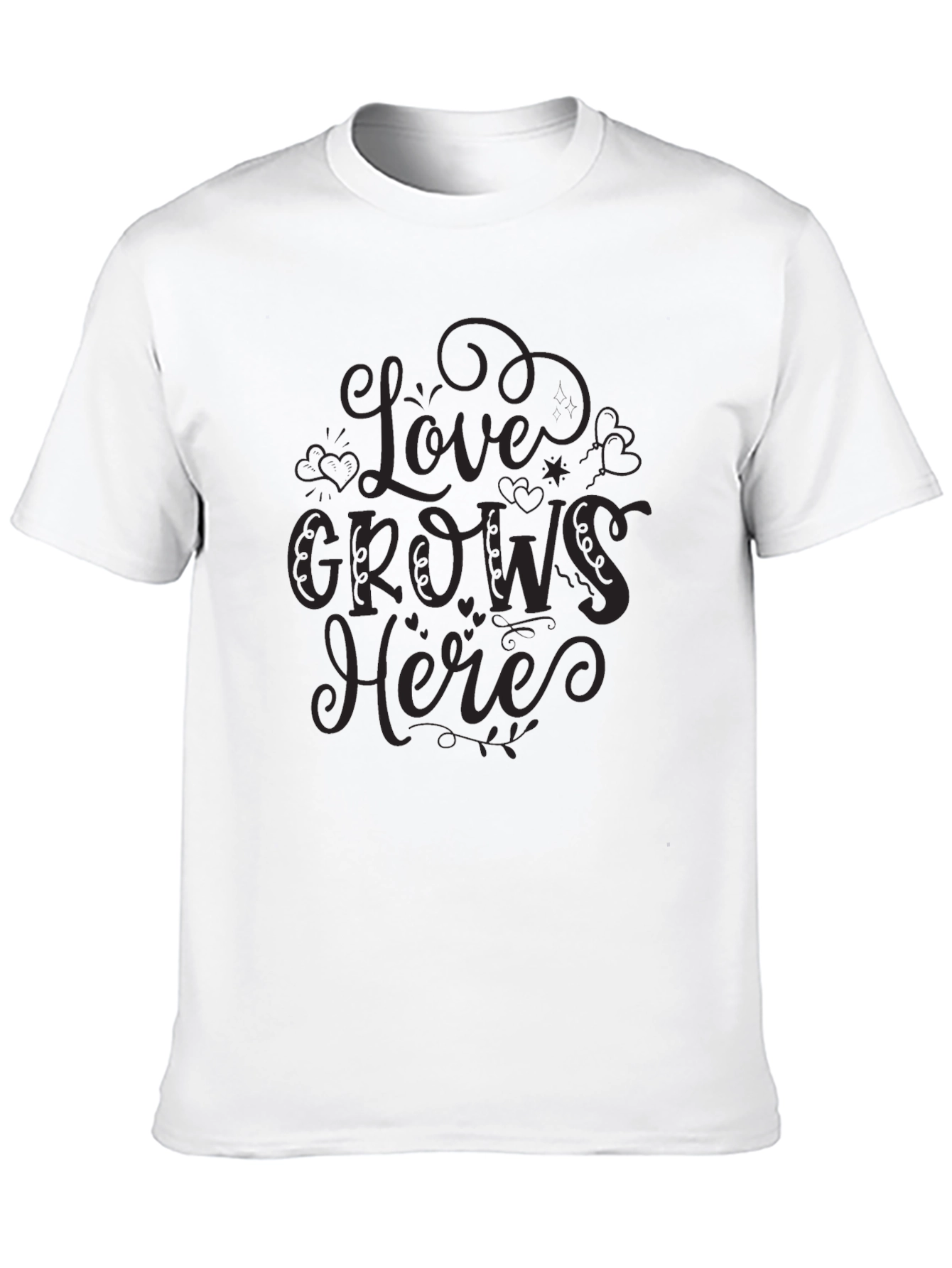 Love Grows Here Black Graphic Tee