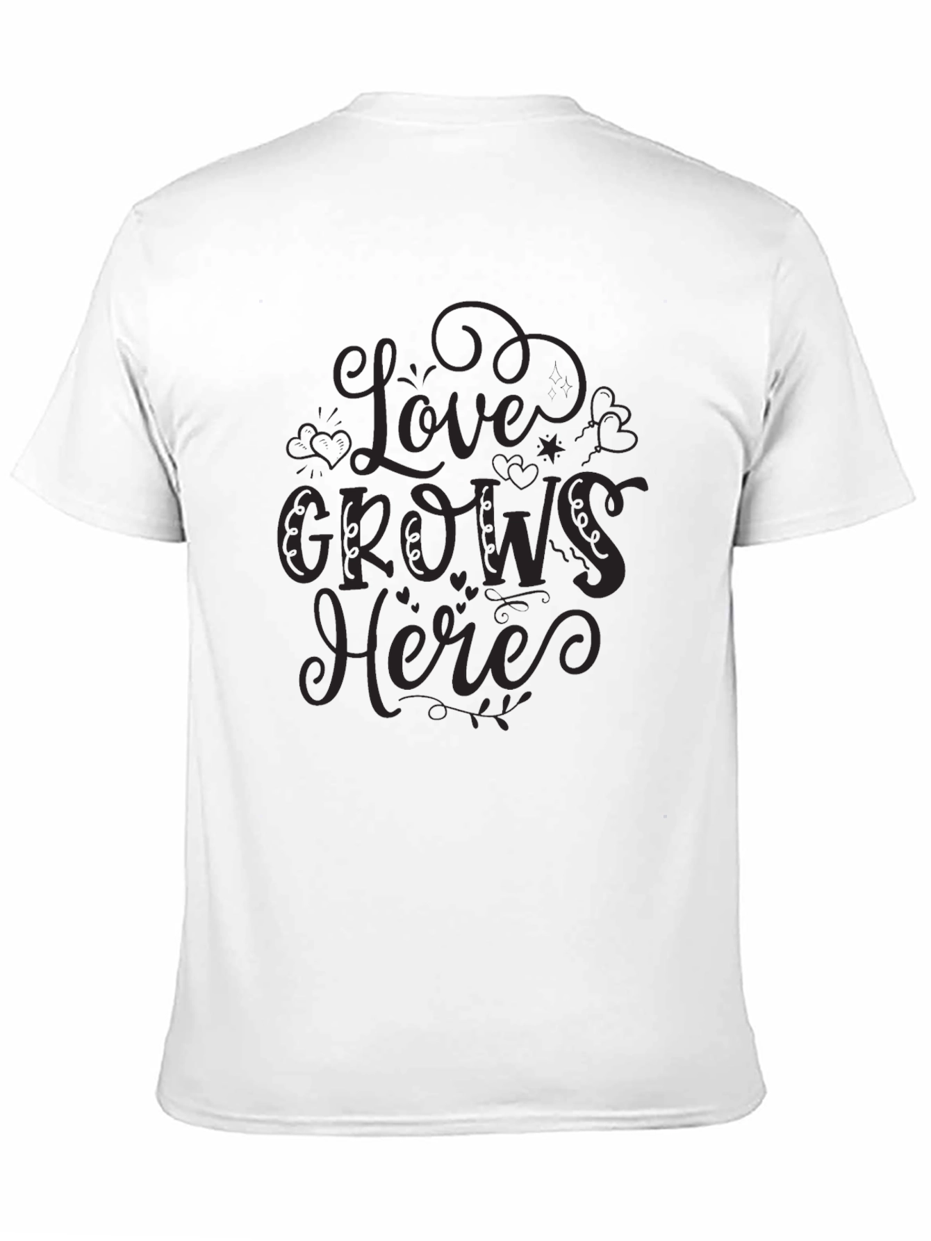 Love Grows Here Black Graphic Tee