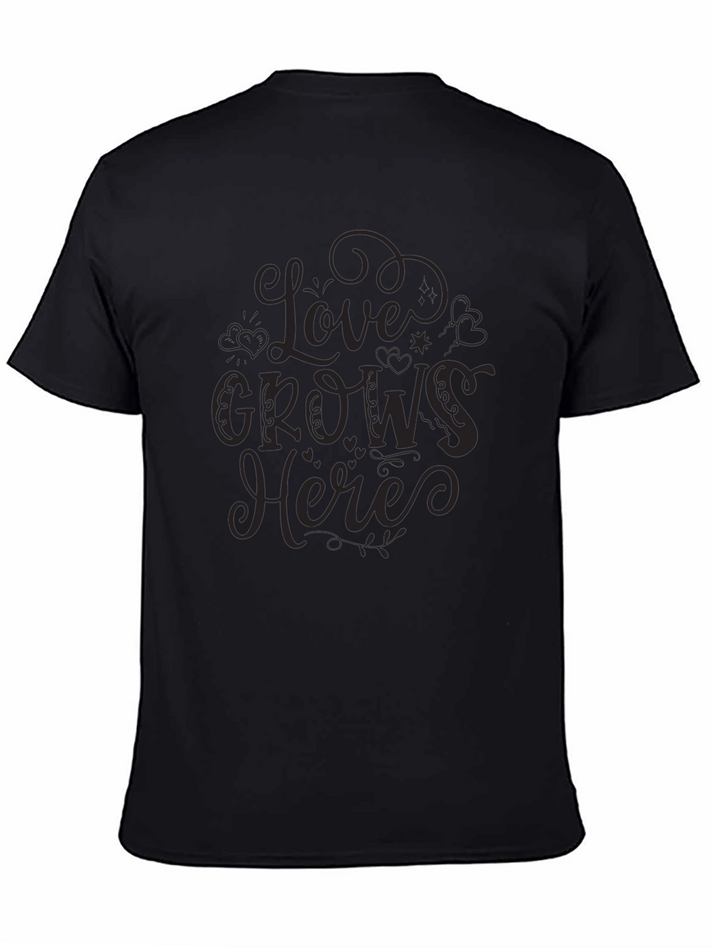 Love Grows Here Black Graphic Tee