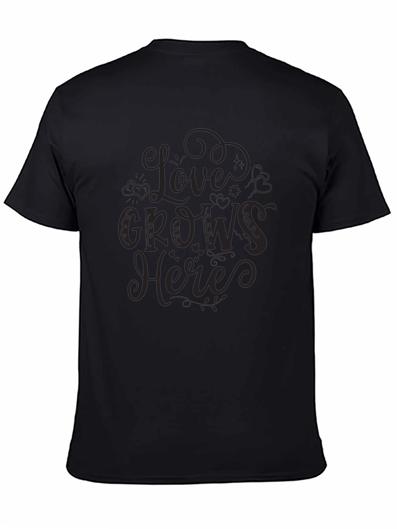 Love Grows Here Black Graphic Tee