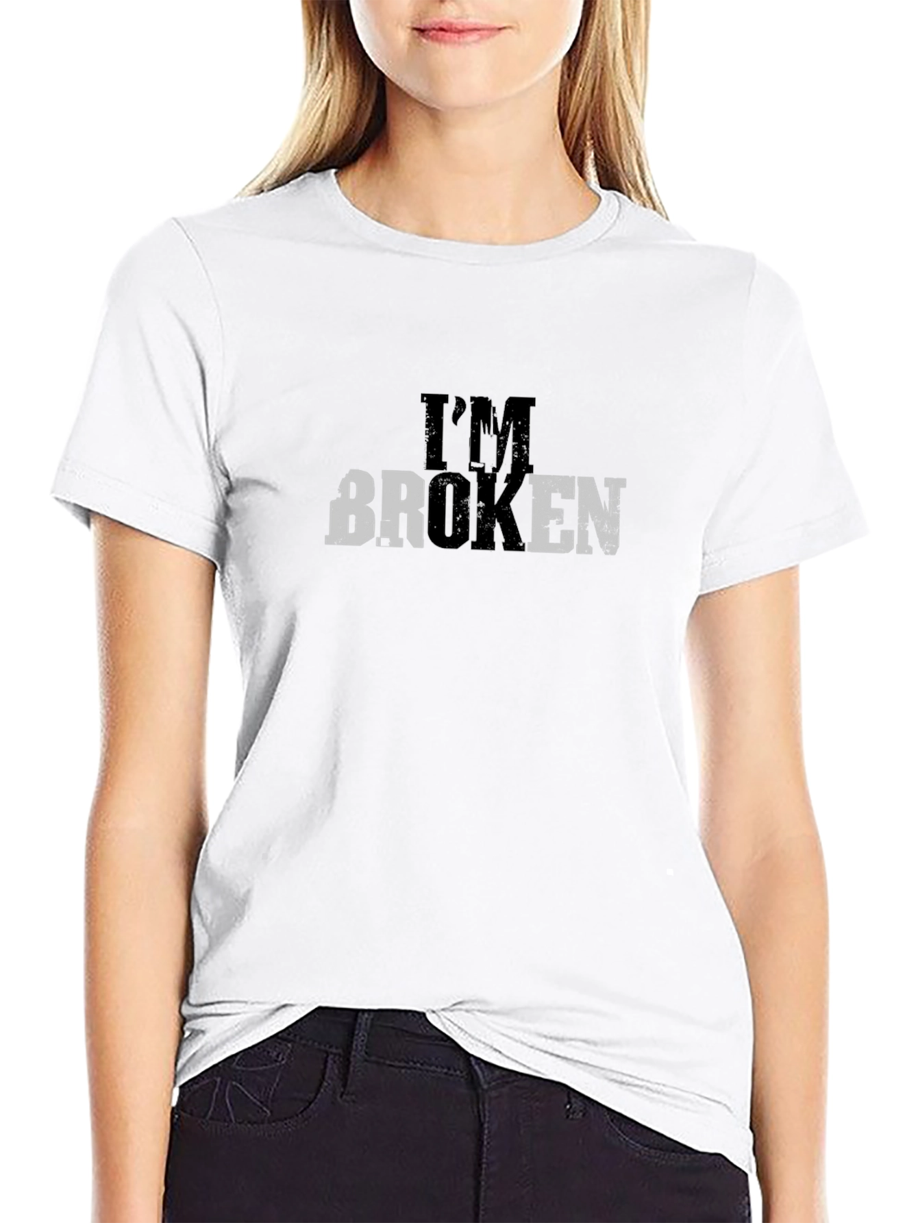 Im Broken Graphic Tee - Mens Short Sleeve Crew Neck