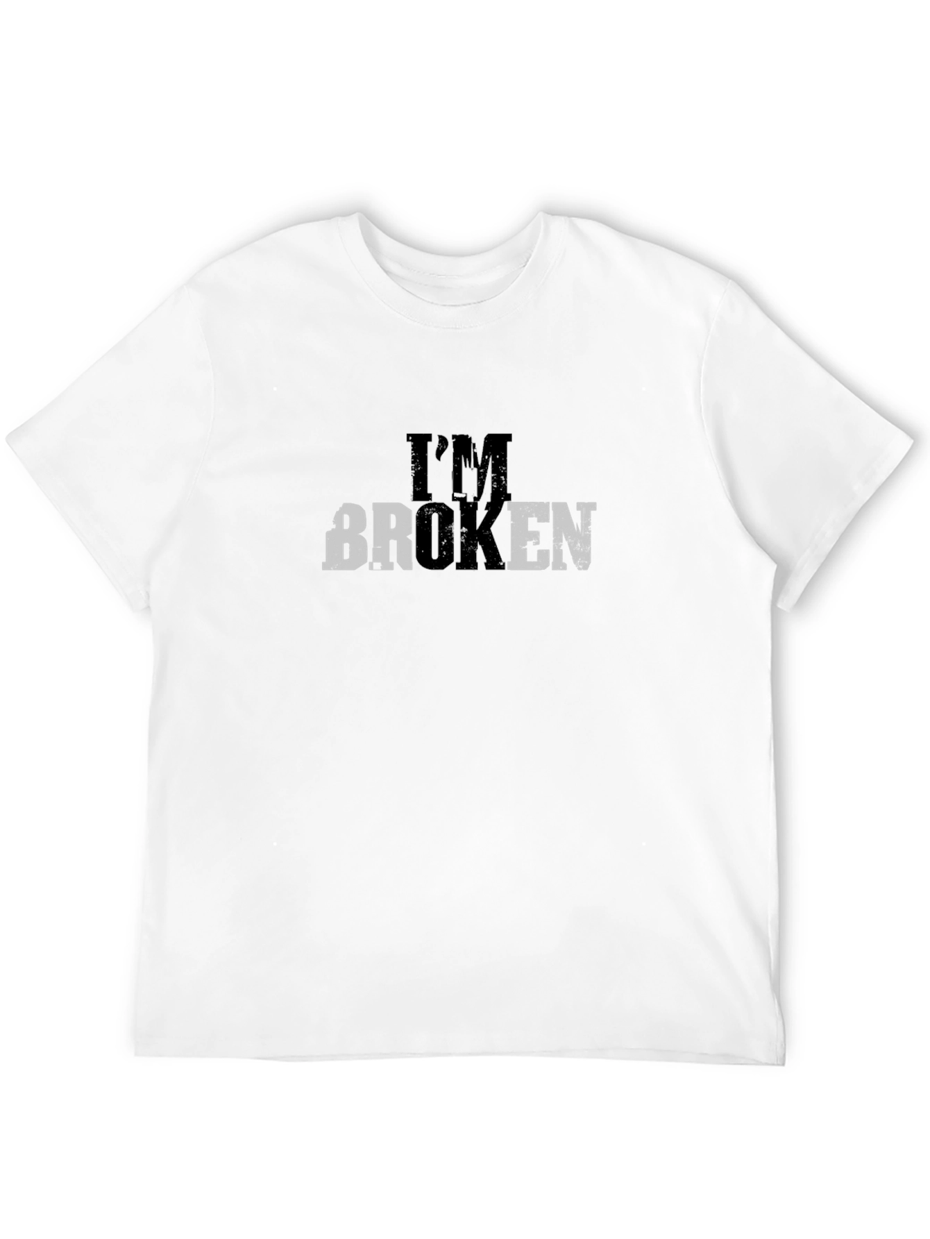 Im Broken Graphic Tee - Mens Short Sleeve Crew Neck
