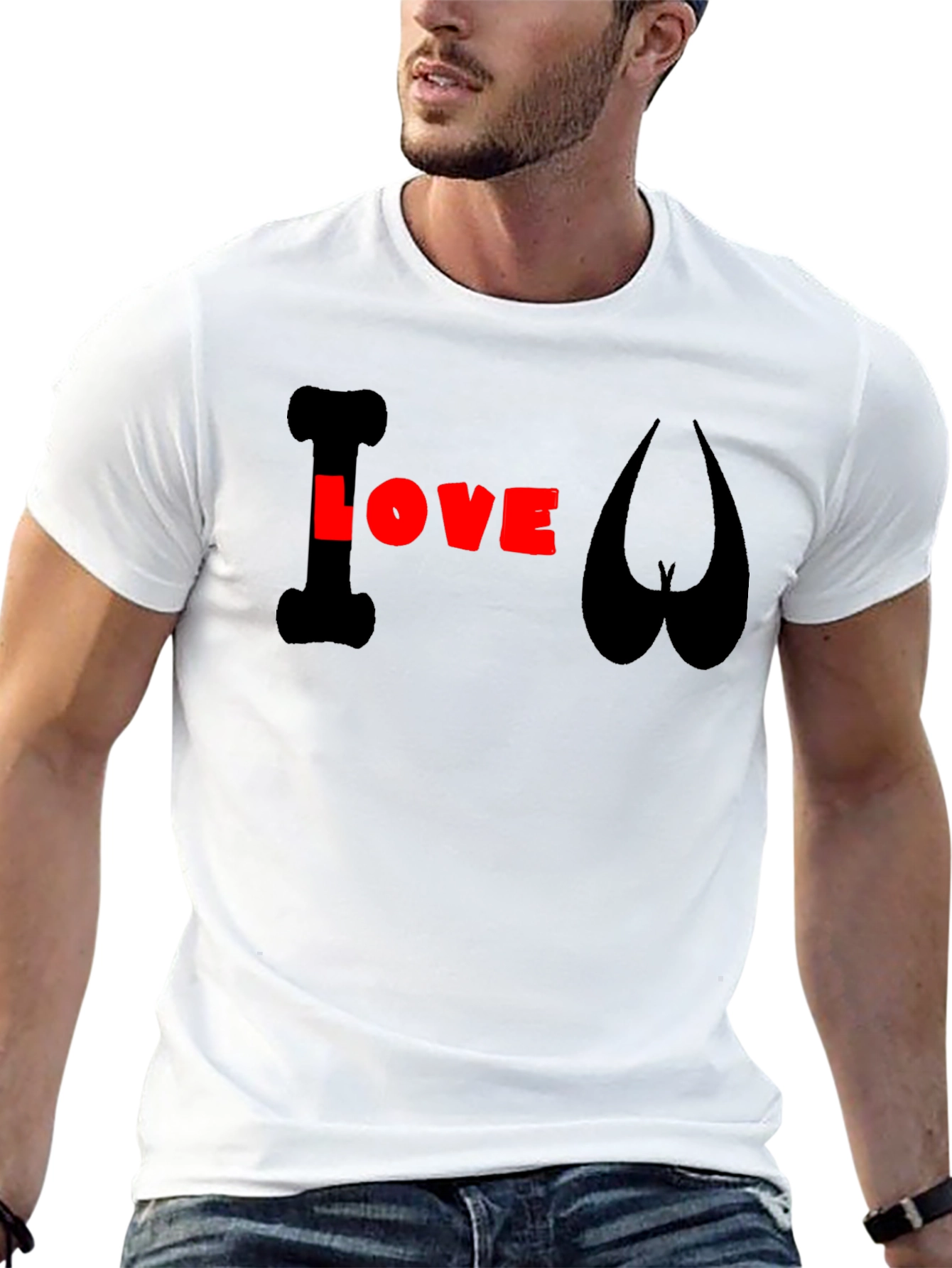 I Love Balls Graphic T-Shirt - Mens Black Tee
