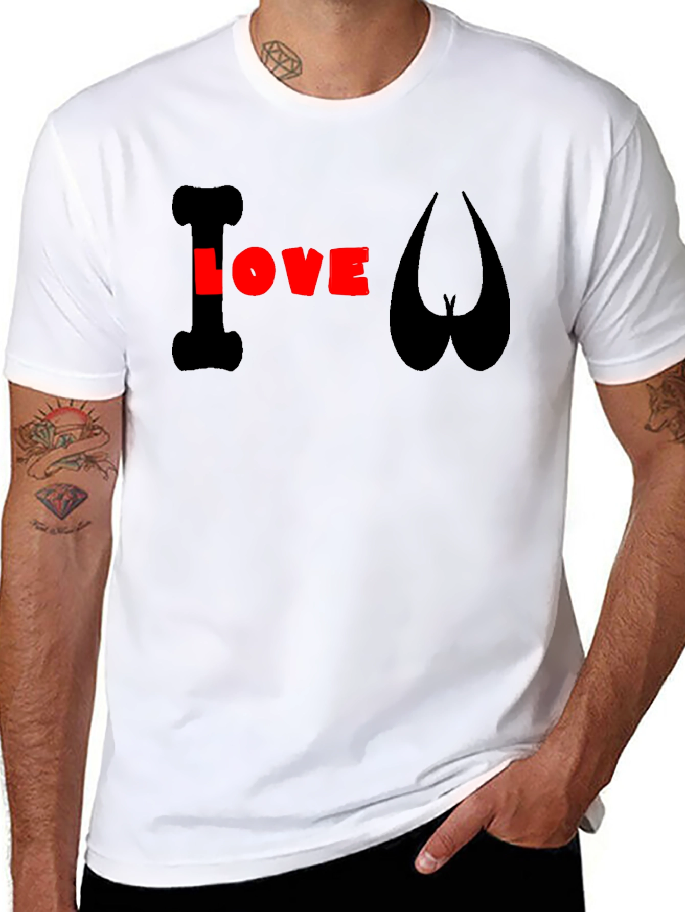 I Love Balls Graphic T-Shirt - Mens Black Tee