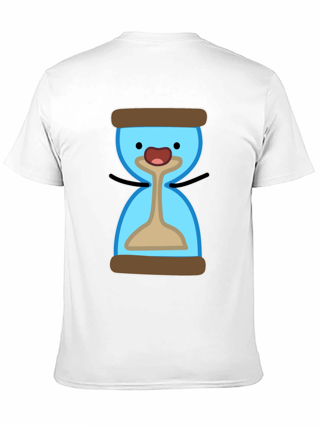 Cute Hourglass Cartoon T-Shirt - Black