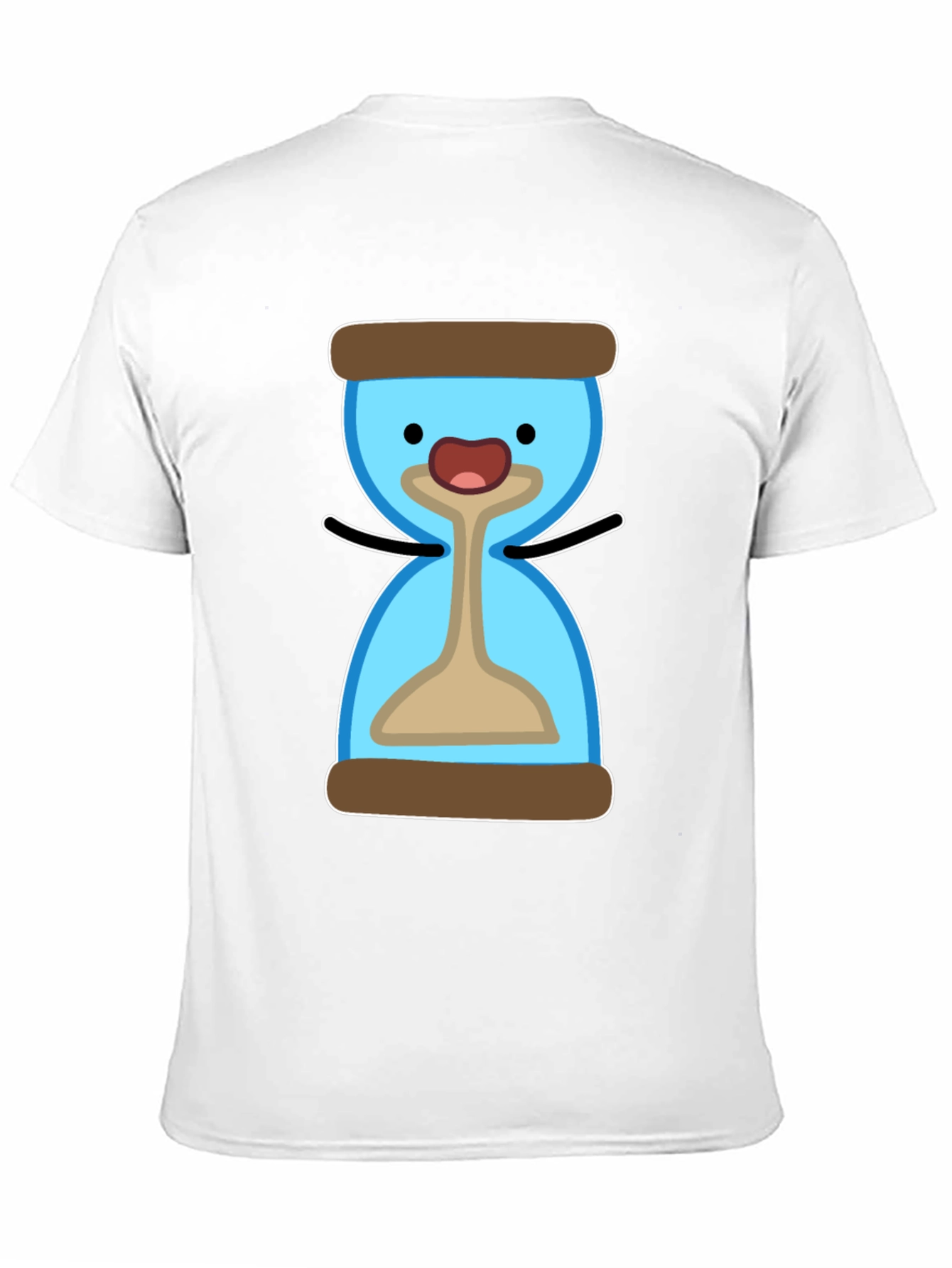 Cute Hourglass Cartoon T-Shirt - Black