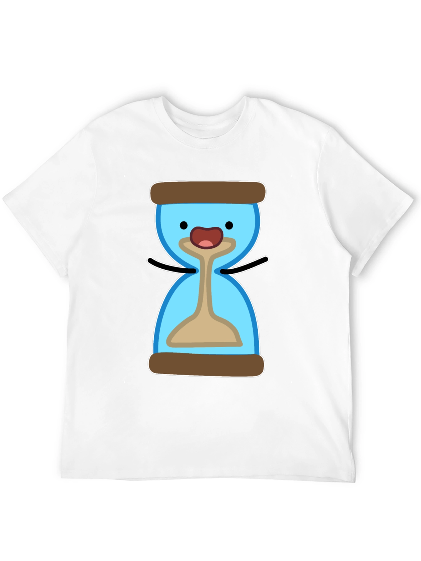 Cute Hourglass Cartoon T-Shirt - Black