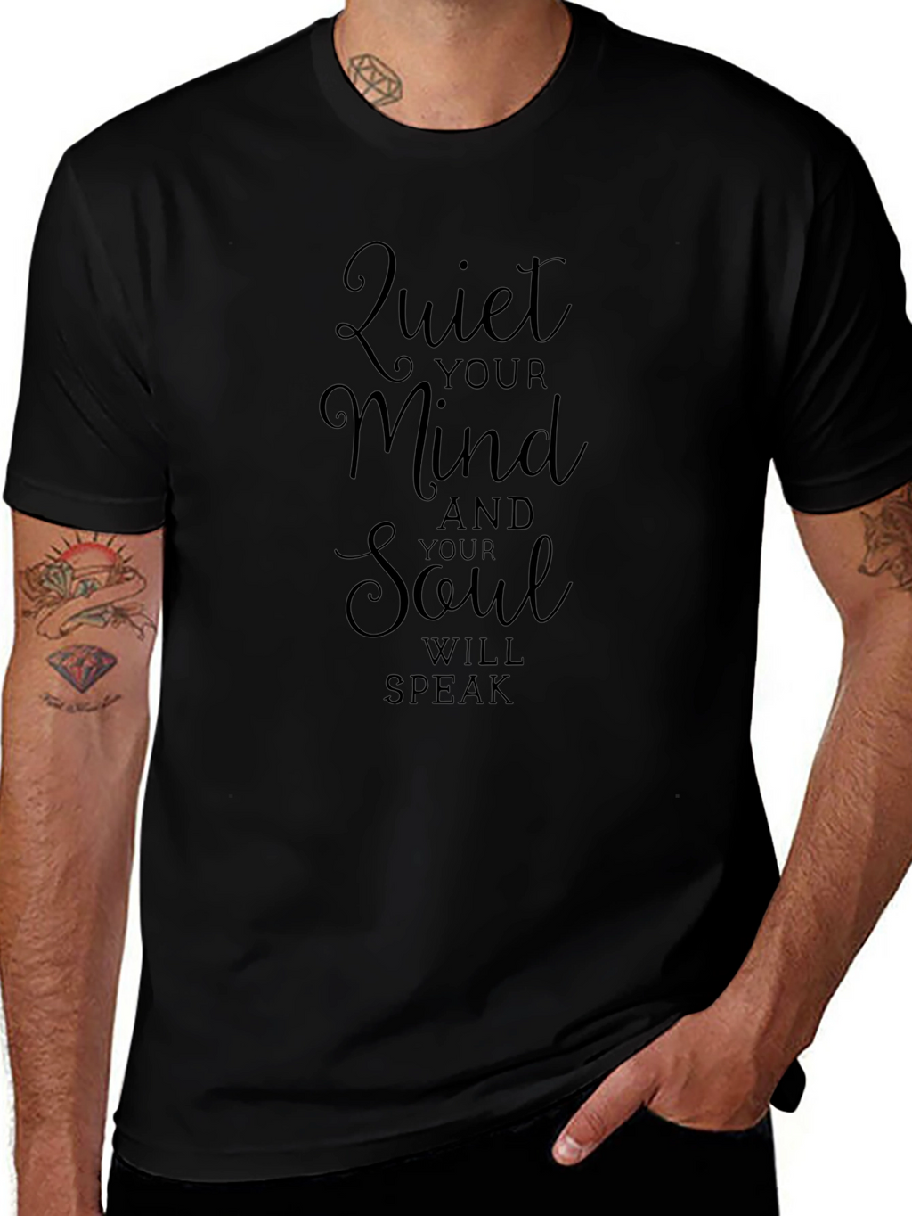 Quiet Your Mind Black Graphic Tee
