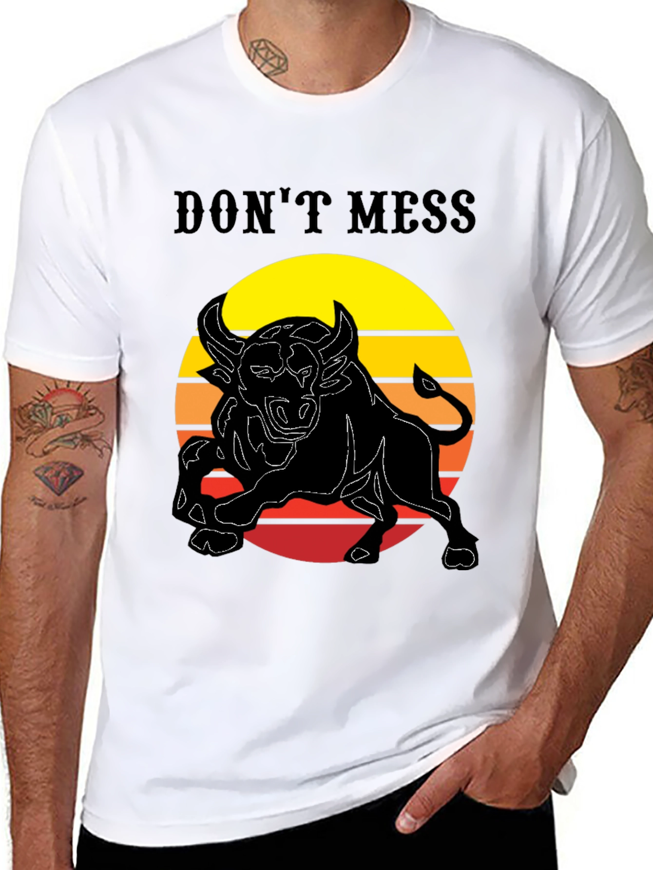 Dont Mess Bull Graphic T-Shirt