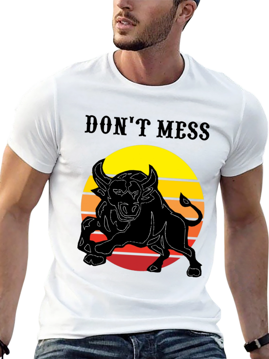 Dont Mess Bull Graphic T-Shirt
