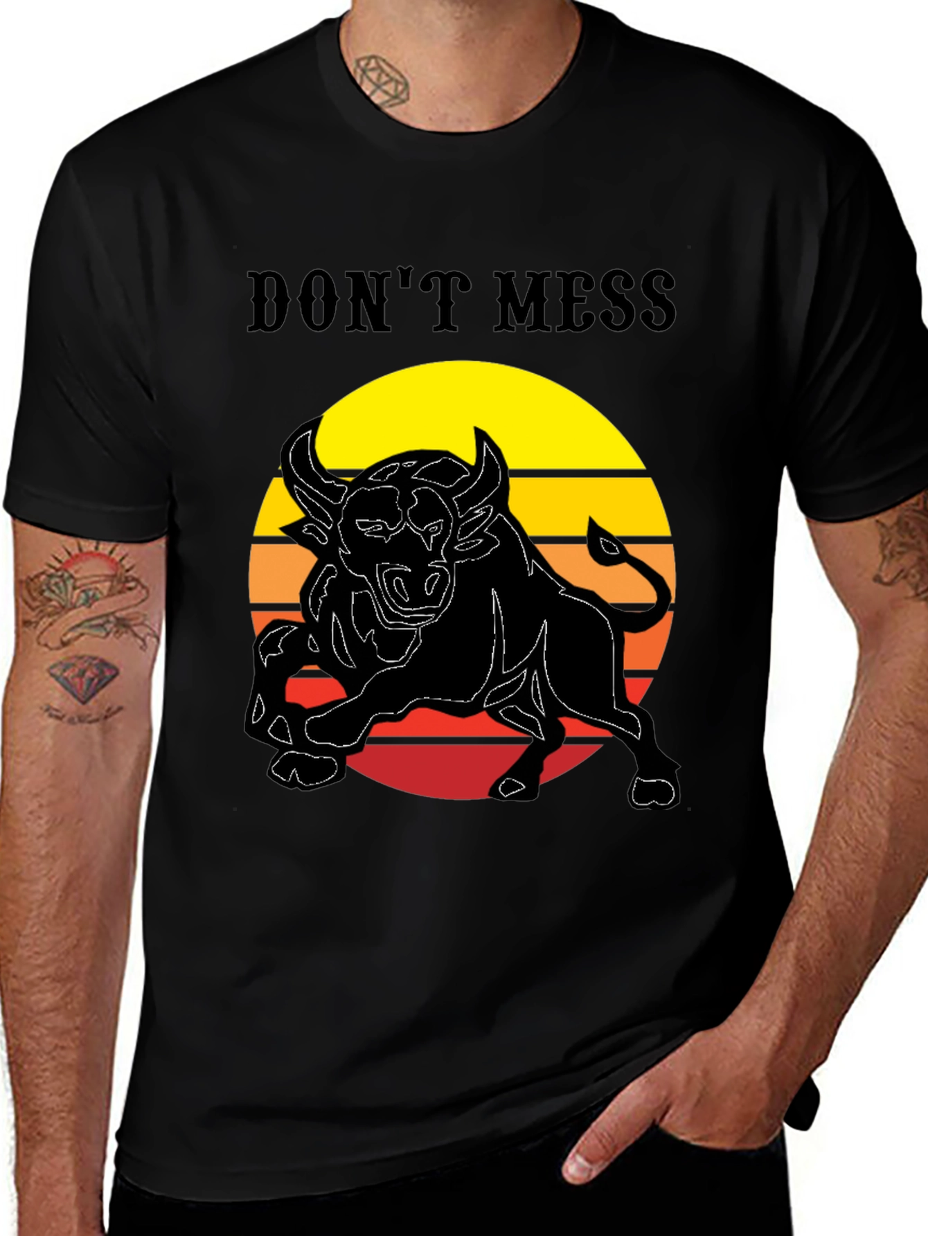 Dont Mess Bull Graphic T-Shirt