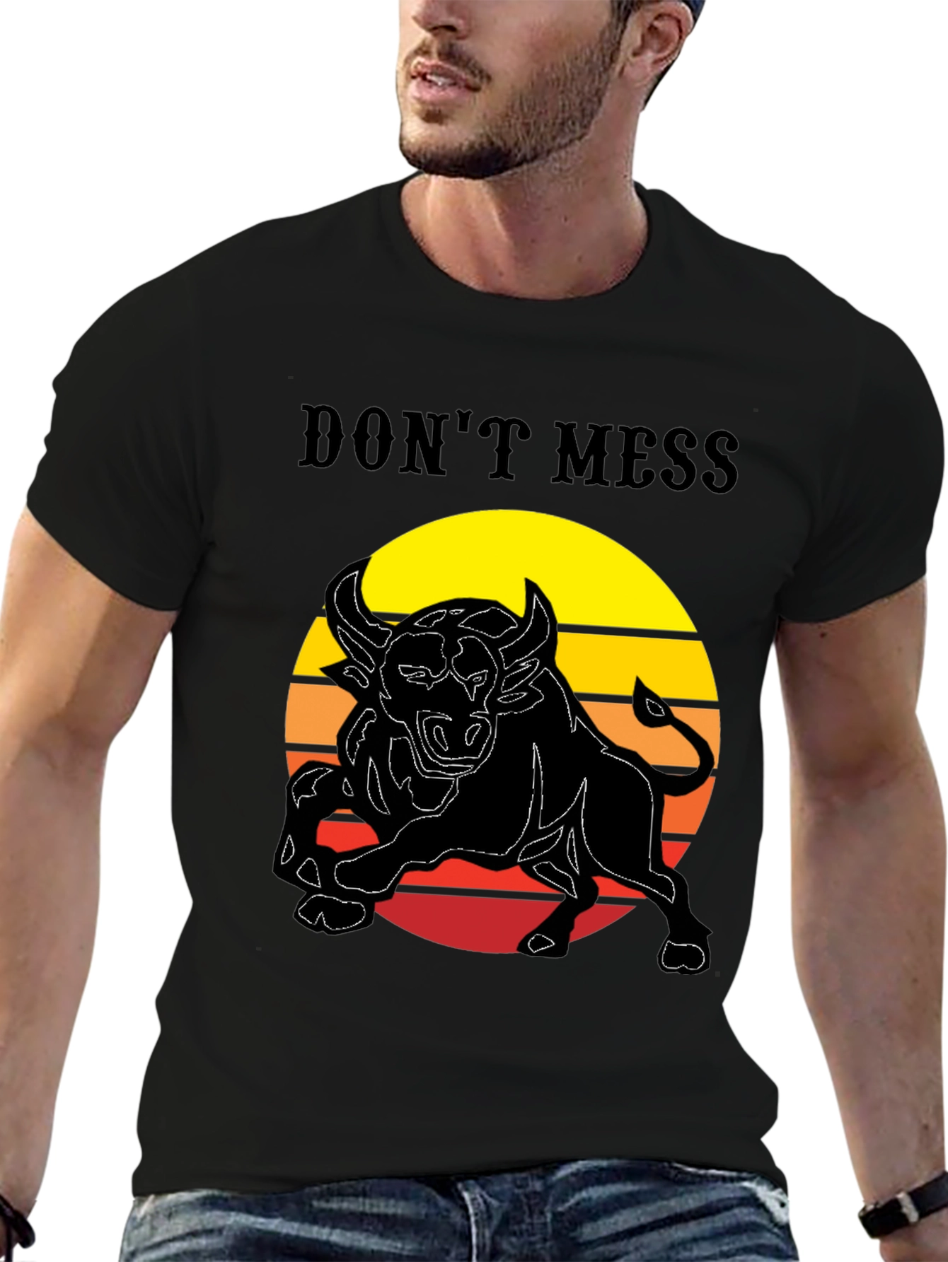 Dont Mess Bull Graphic T-Shirt