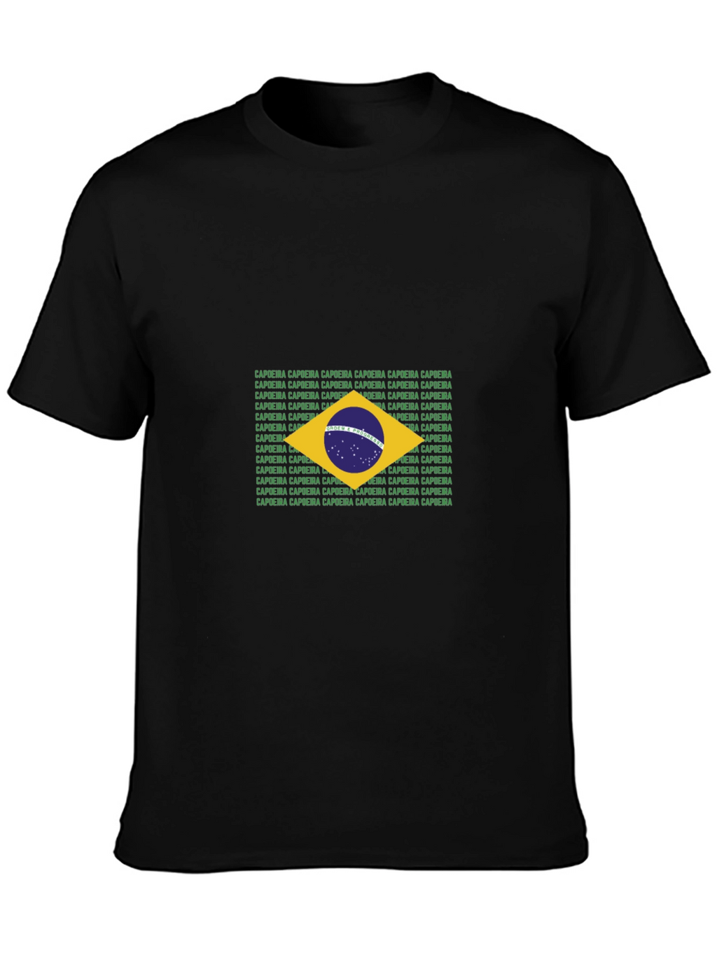Brazil Flag Capoeira Text T-Shirt