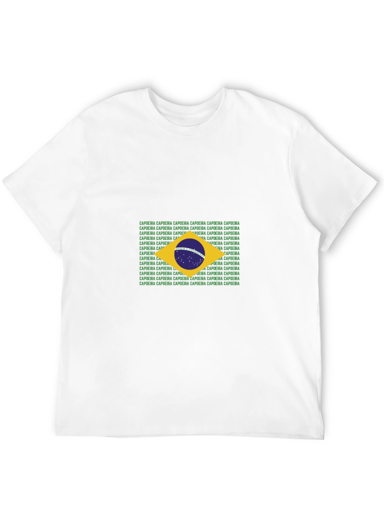 Brazil Flag Capoeira Text T-Shirt