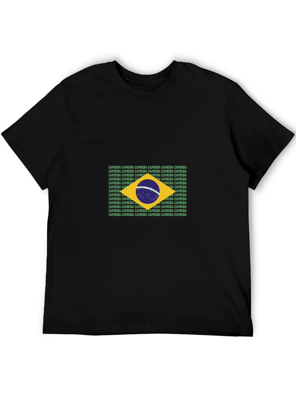 Brazil Flag Capoeira Text T-Shirt
