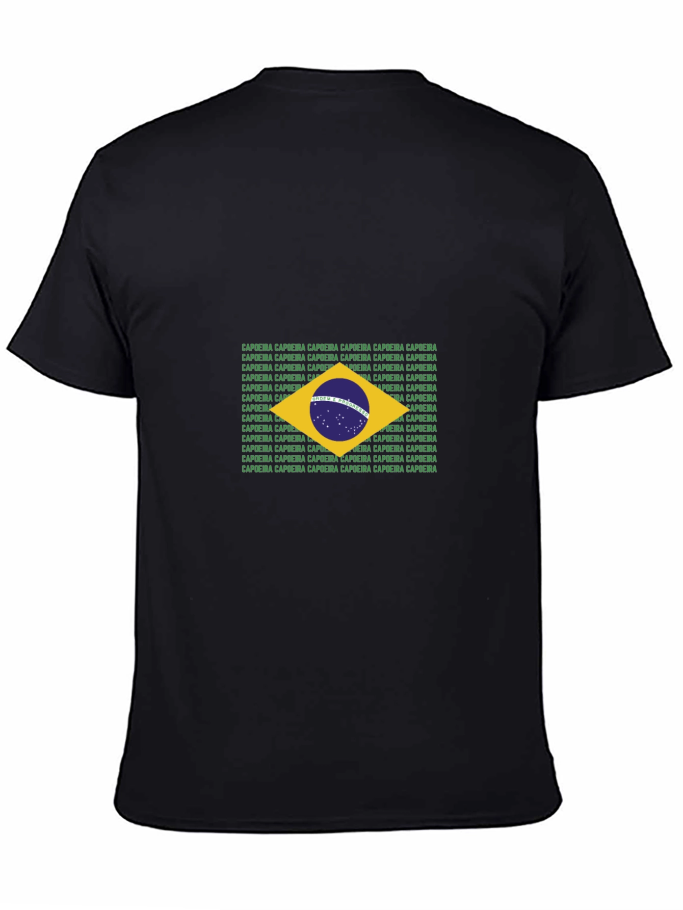 Brazil Flag Capoeira Text T-Shirt
