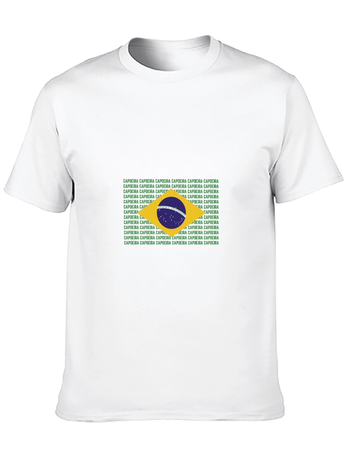 Brazil Flag Capoeira Text T-Shirt