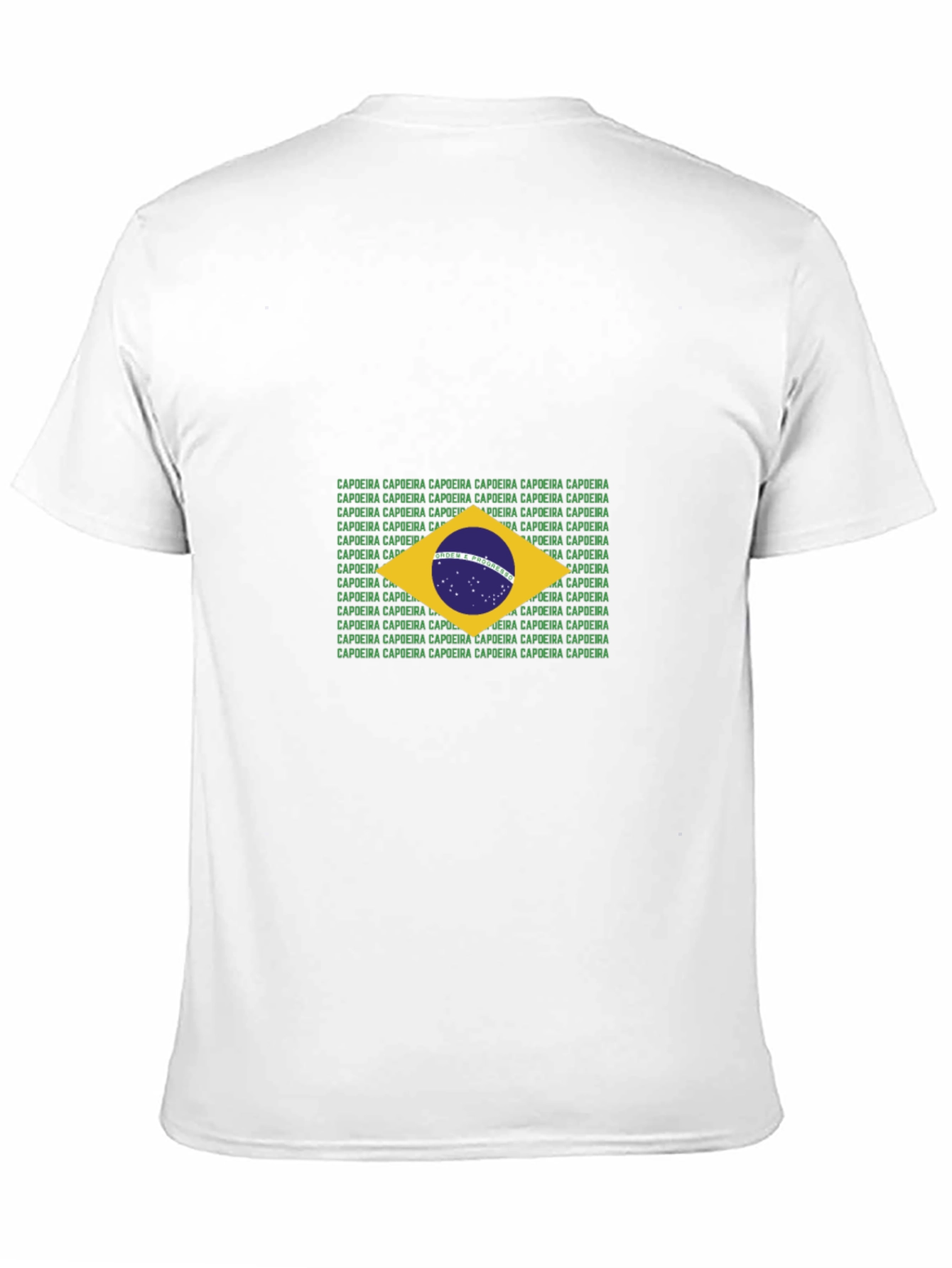 Brazil Flag Capoeira Text T-Shirt
