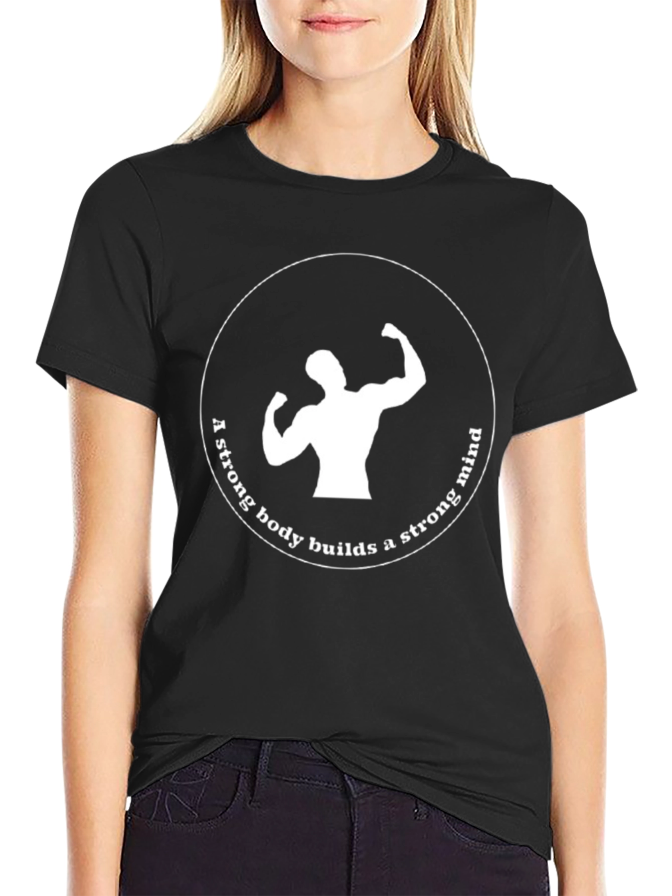 Motivational Strong Body Strong Mind Graphic Tee