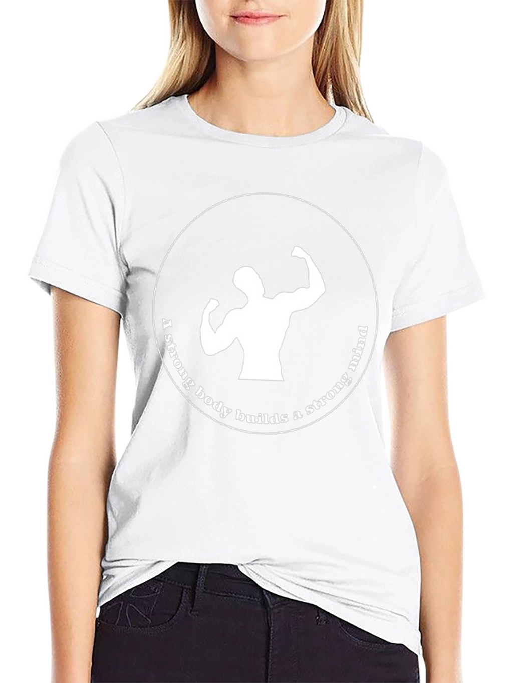 Motivational Strong Body Strong Mind Graphic Tee