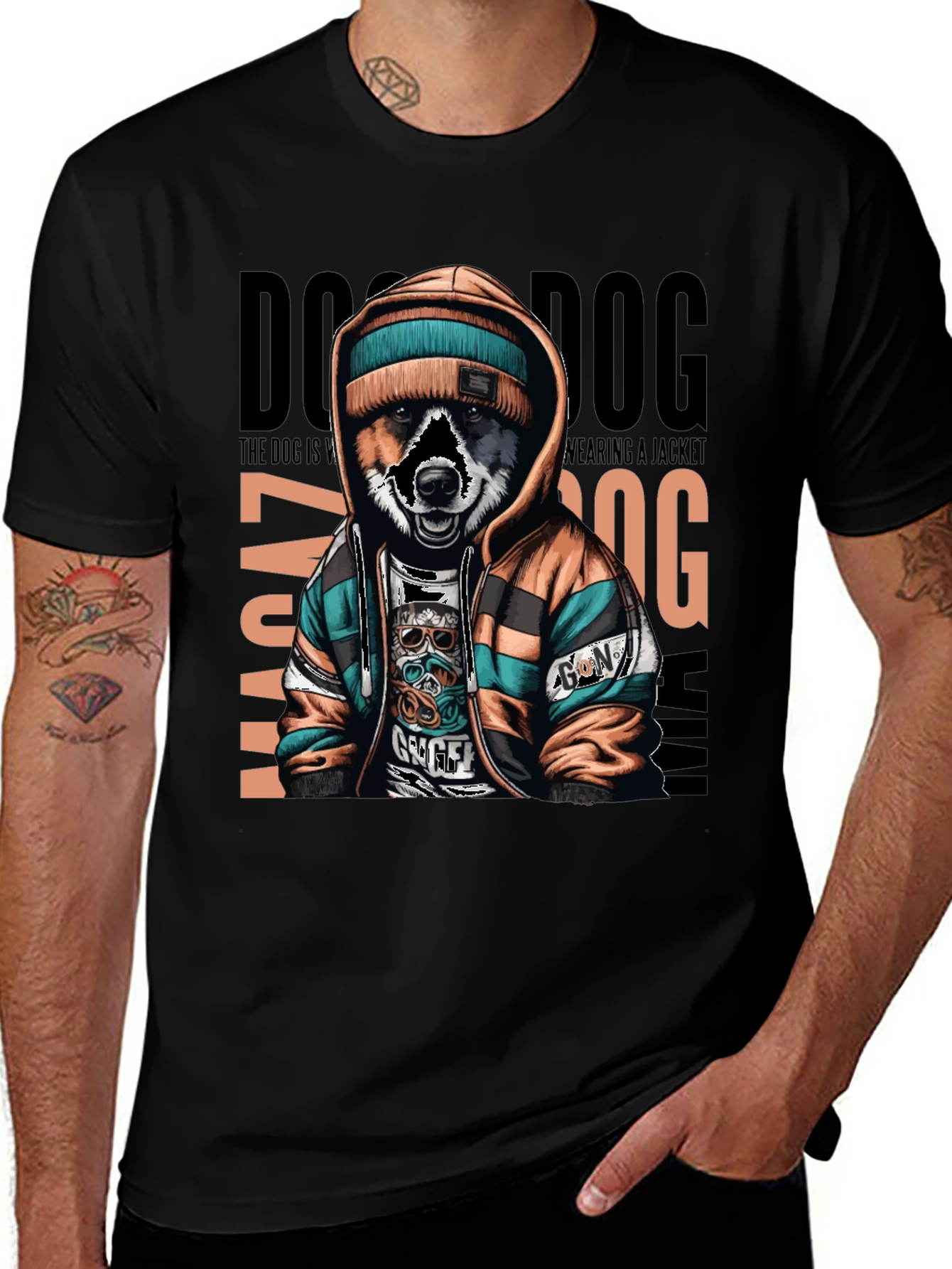 Dog Wearing Jacket Unisex T-Shirt