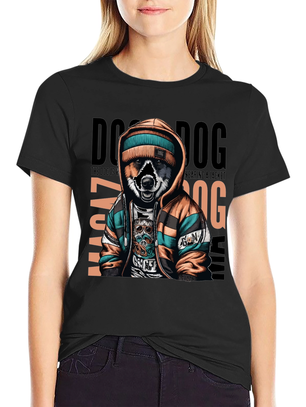Dog Wearing Jacket Unisex T-Shirt