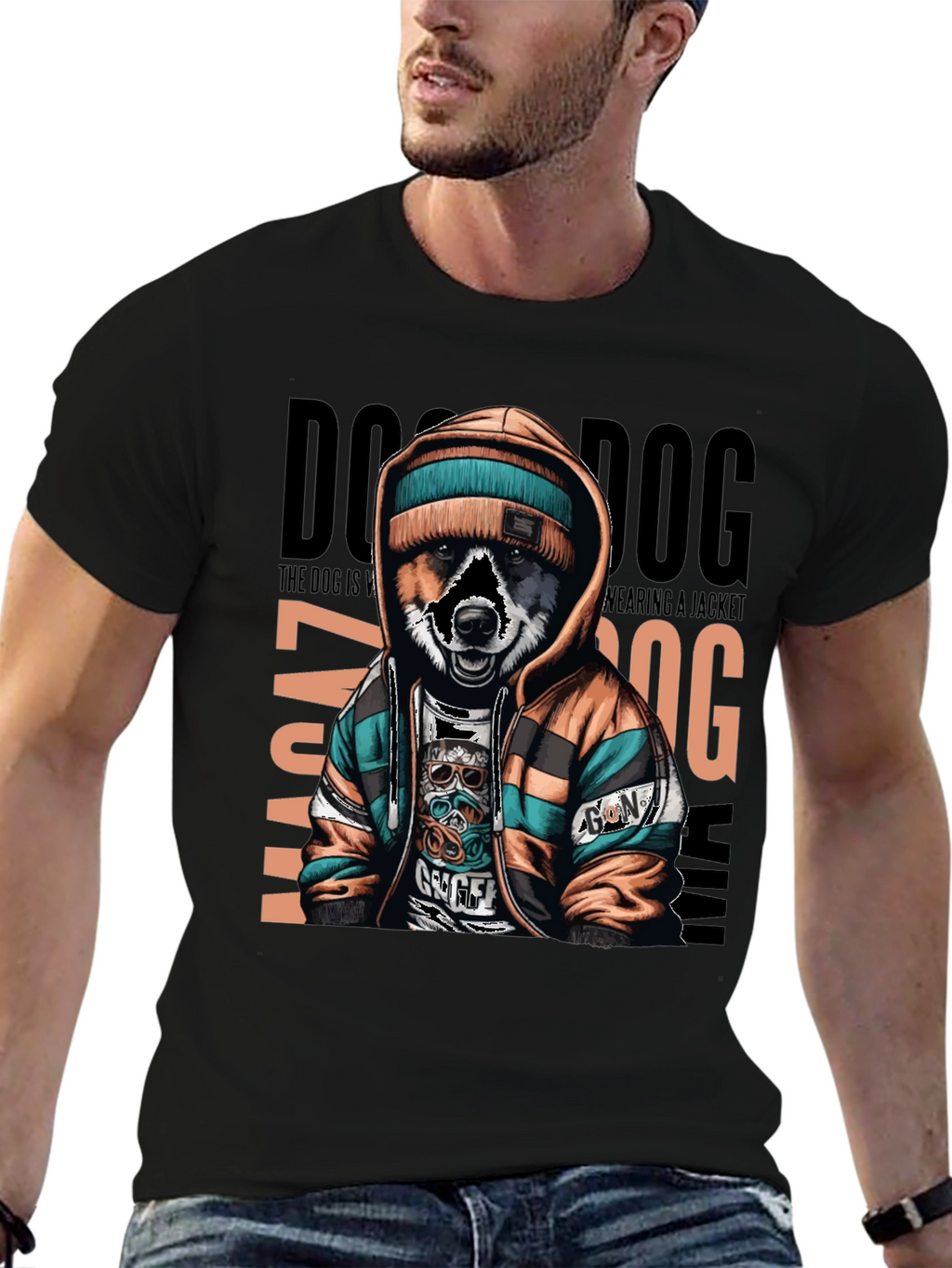 Dog Wearing Jacket Unisex T-Shirt