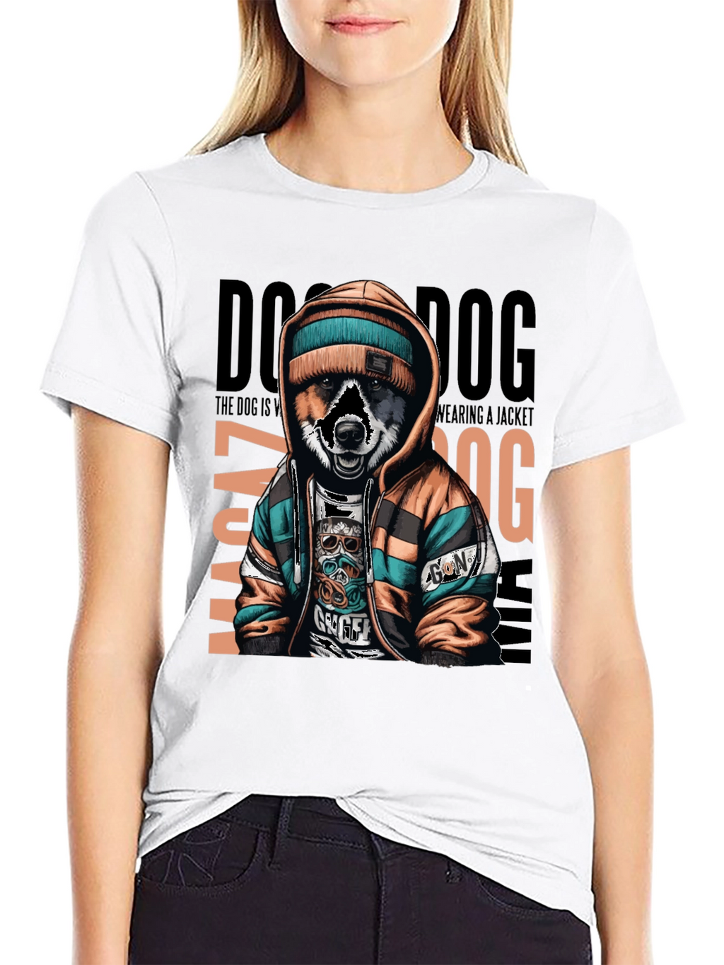 Dog Wearing Jacket Unisex T-Shirt